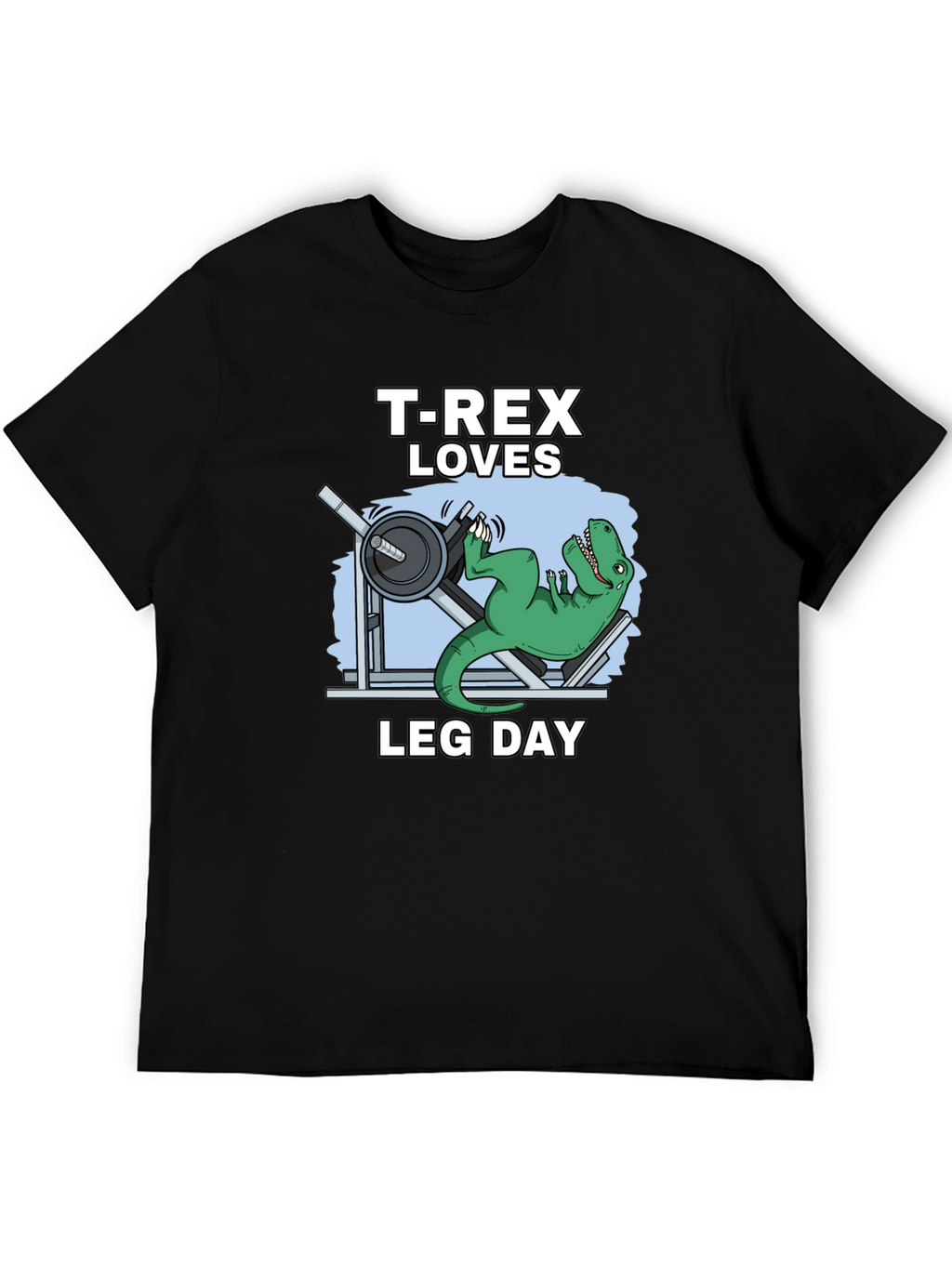 T-Rex Loves Leg Day Graphic T-Shirt