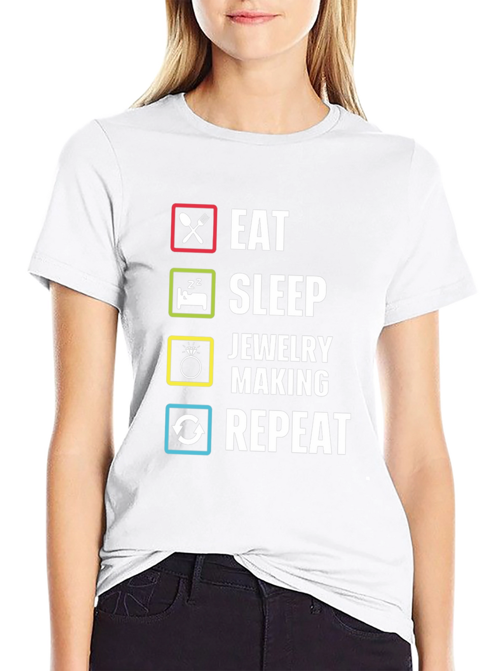 Eat Sleep Jewelry Making Repeat T-Shirt