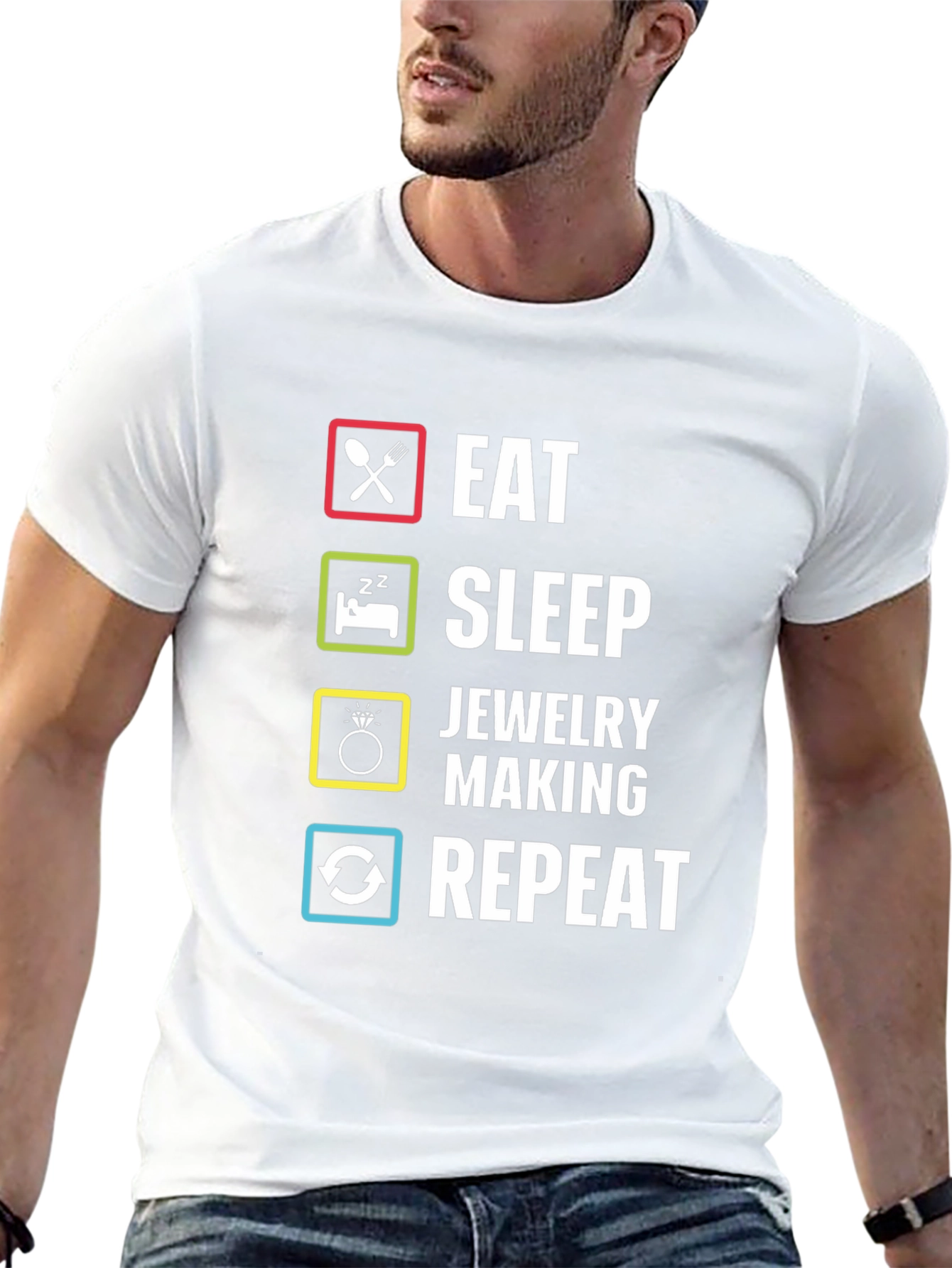 Eat Sleep Jewelry Making Repeat T-Shirt