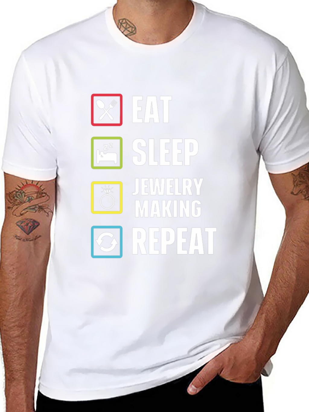 Eat Sleep Jewelry Making Repeat T-Shirt