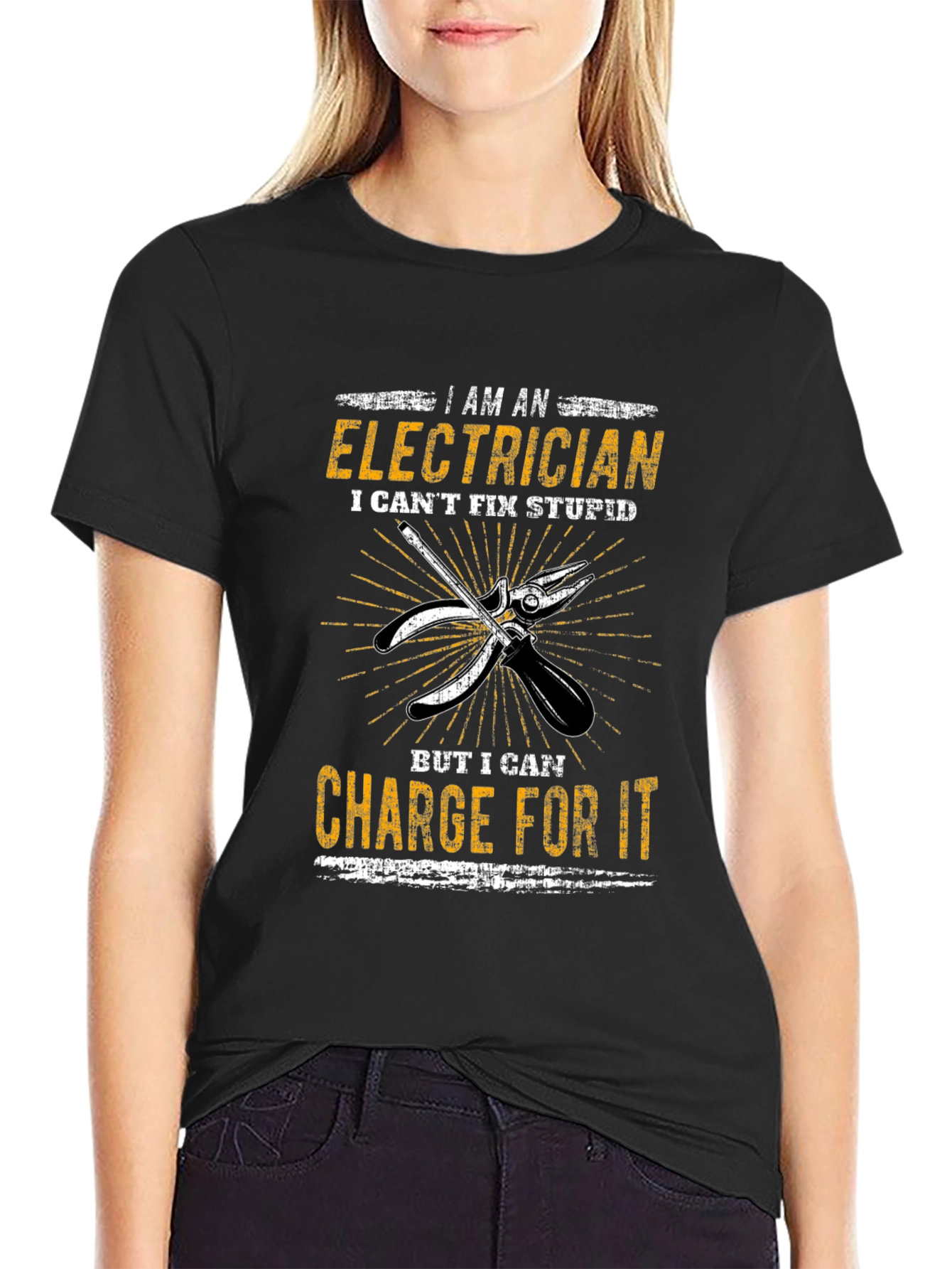 Electrician Humor T-Shirt - I Can Charge For It