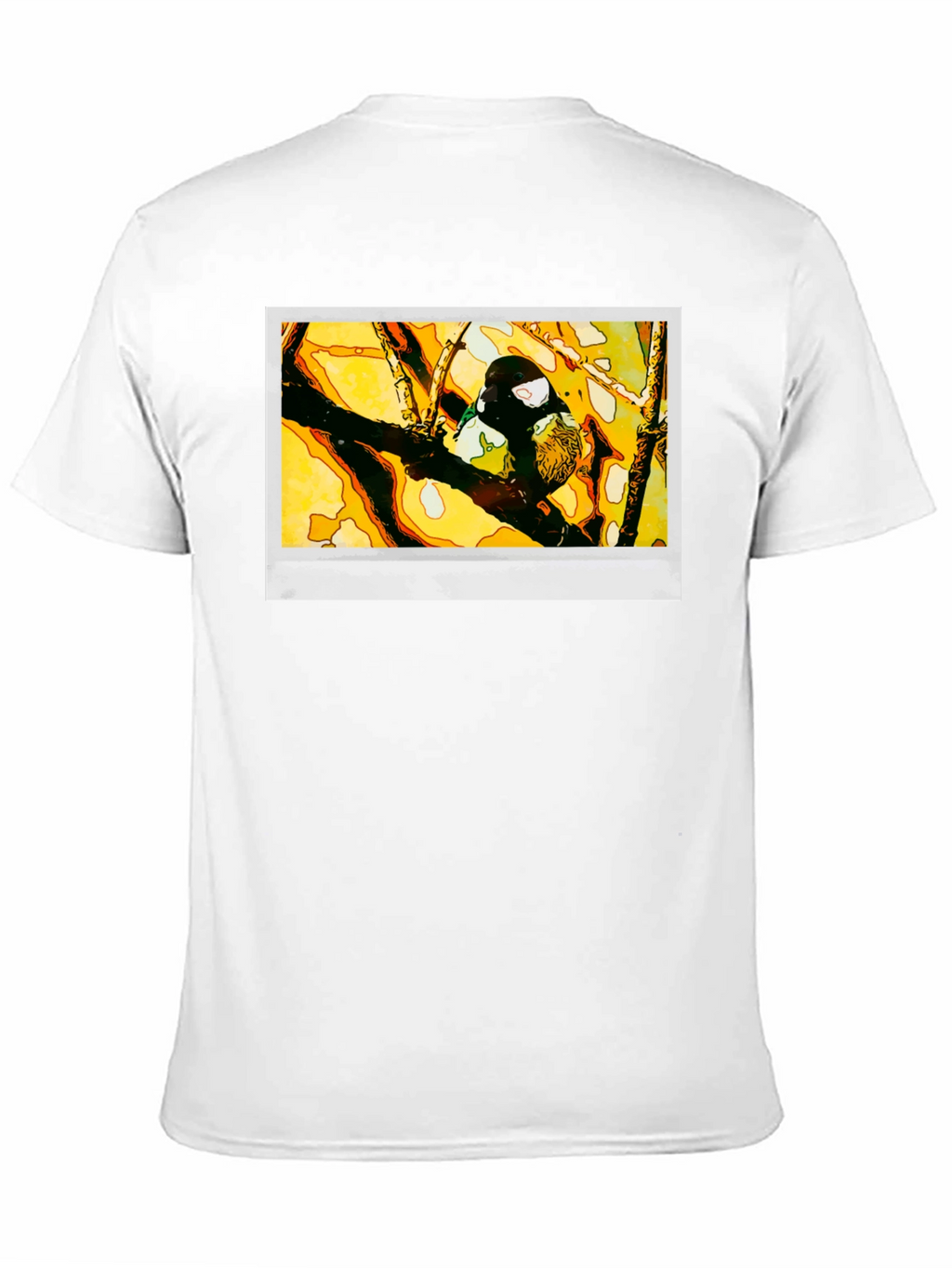 Bird on Branch Graphic T-Shirt - Black