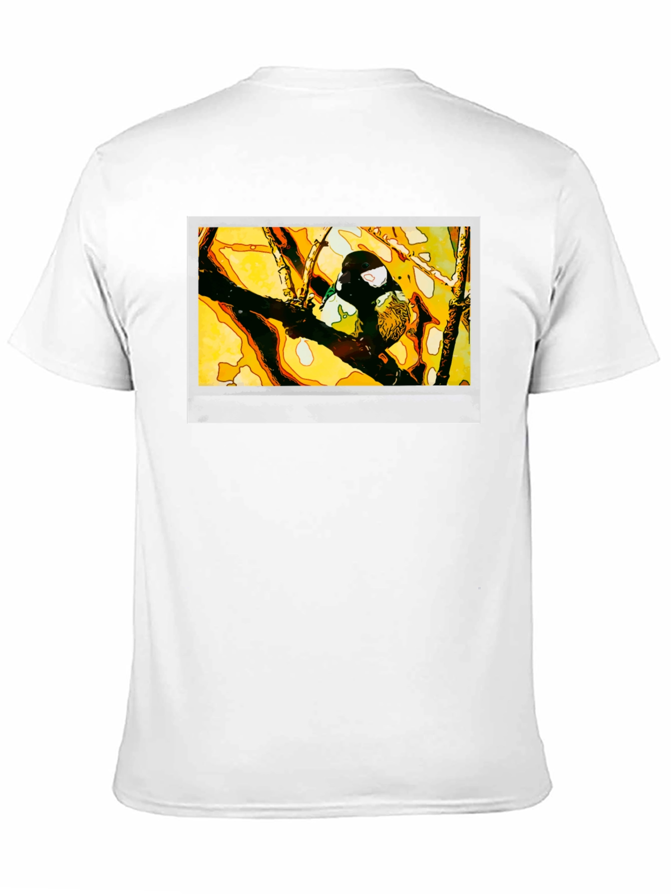 Bird on Branch Graphic T-Shirt - Black