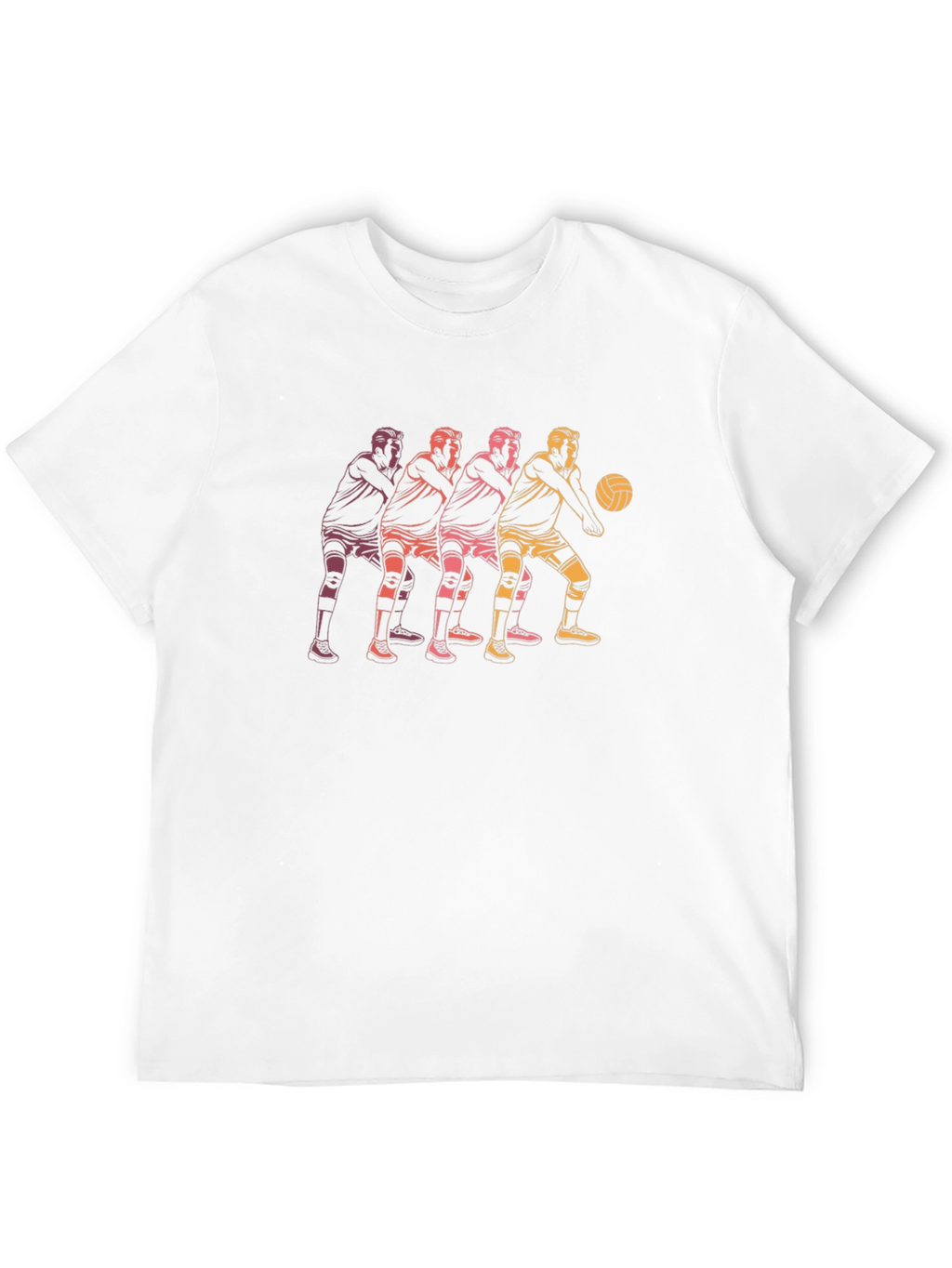 Volleyball Player Graphic Black T-Shirt