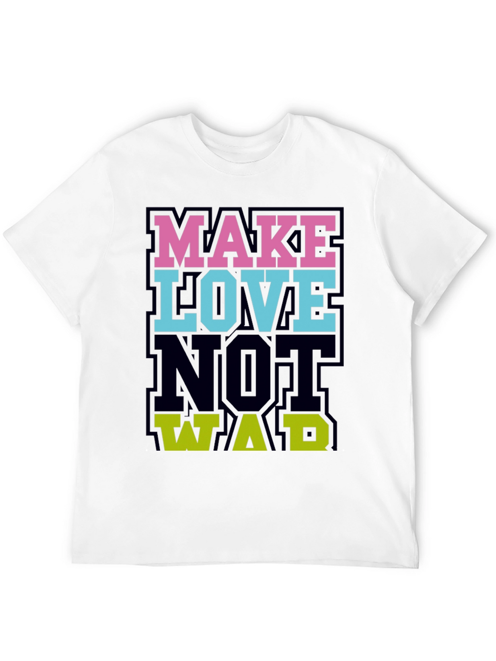 Make Love Not War Graphic Tee - Black
