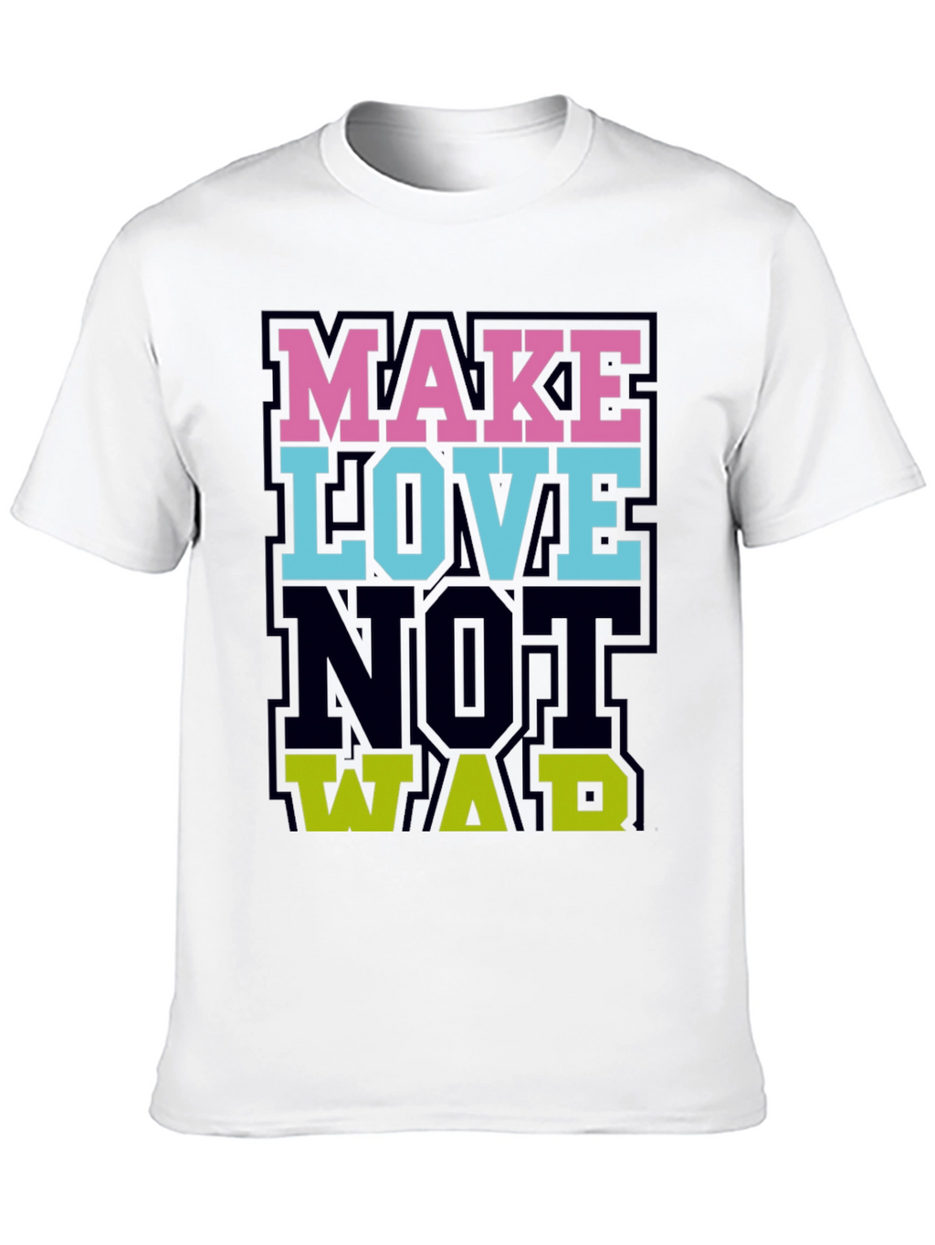 Make Love Not War Graphic Tee - Black