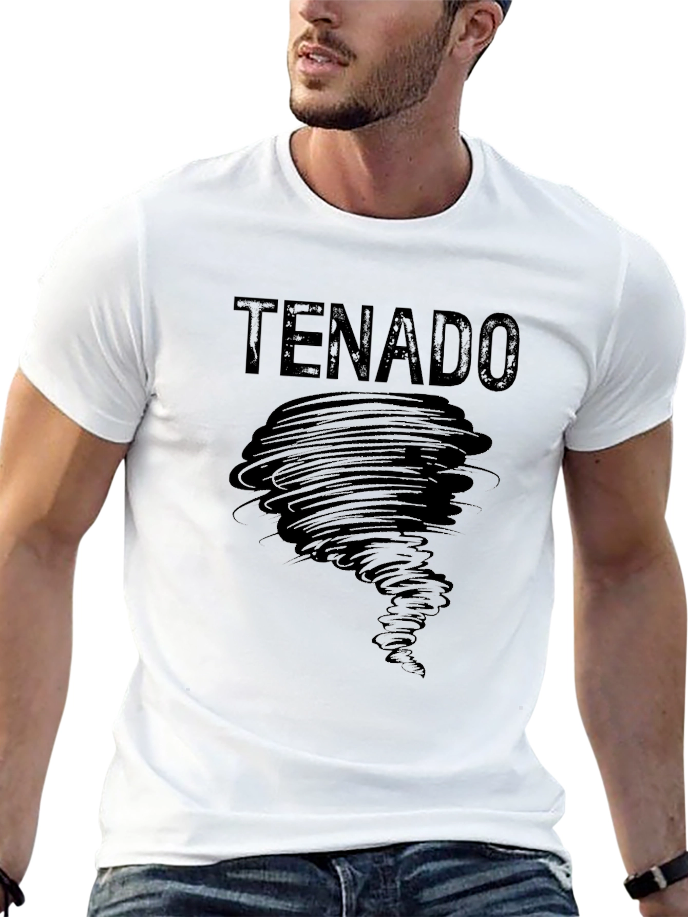 TENADO Tornado Graphic Black T-Shirt