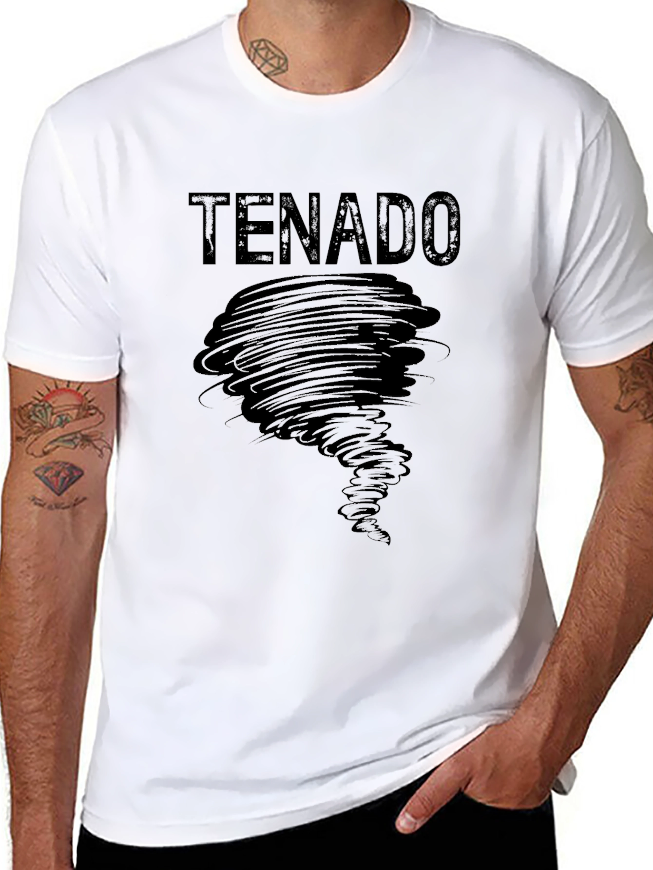 TENADO Tornado Graphic Black T-Shirt