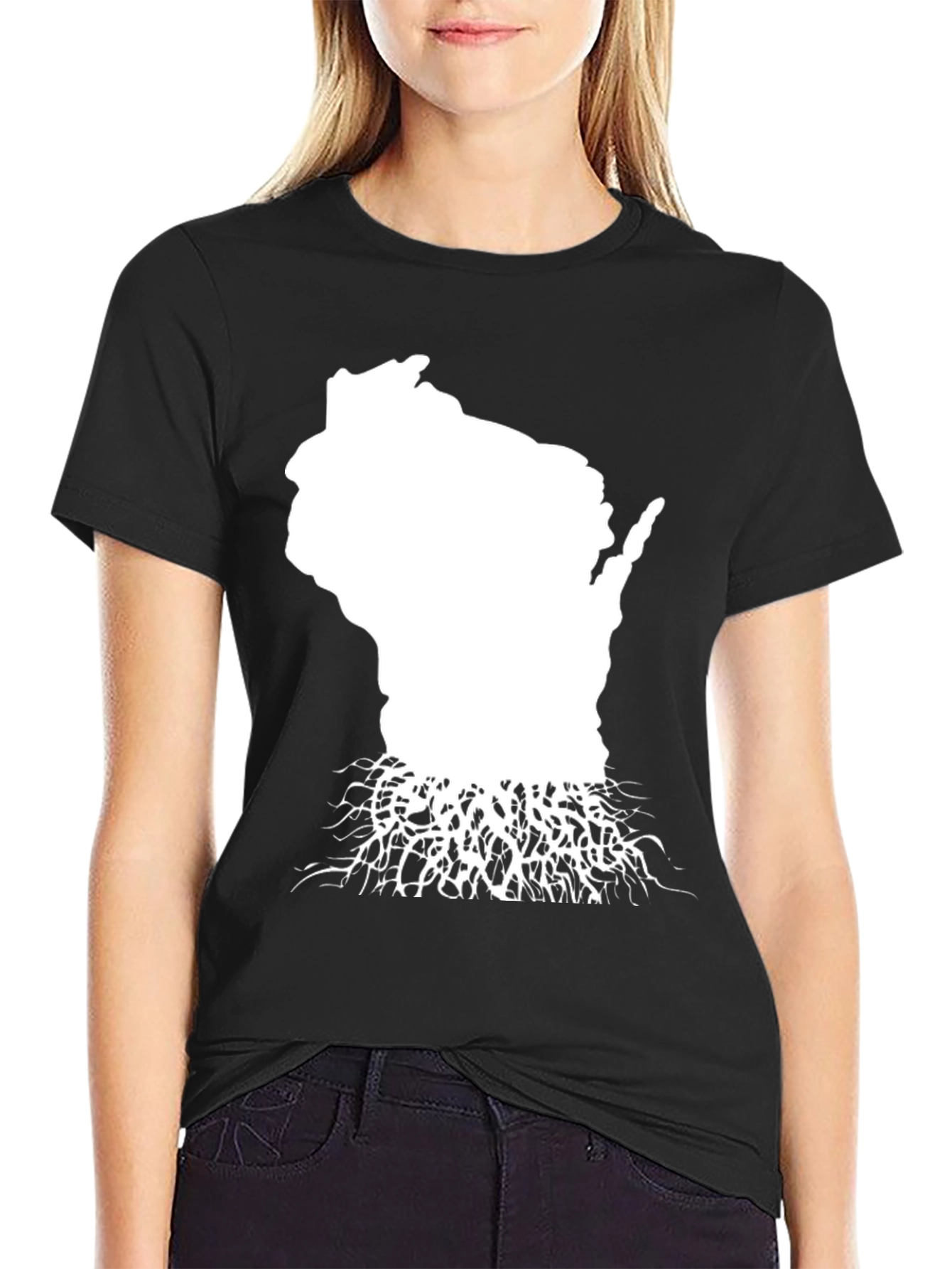 Wisconsin Roots Black T-Shirt - State Pride Tee