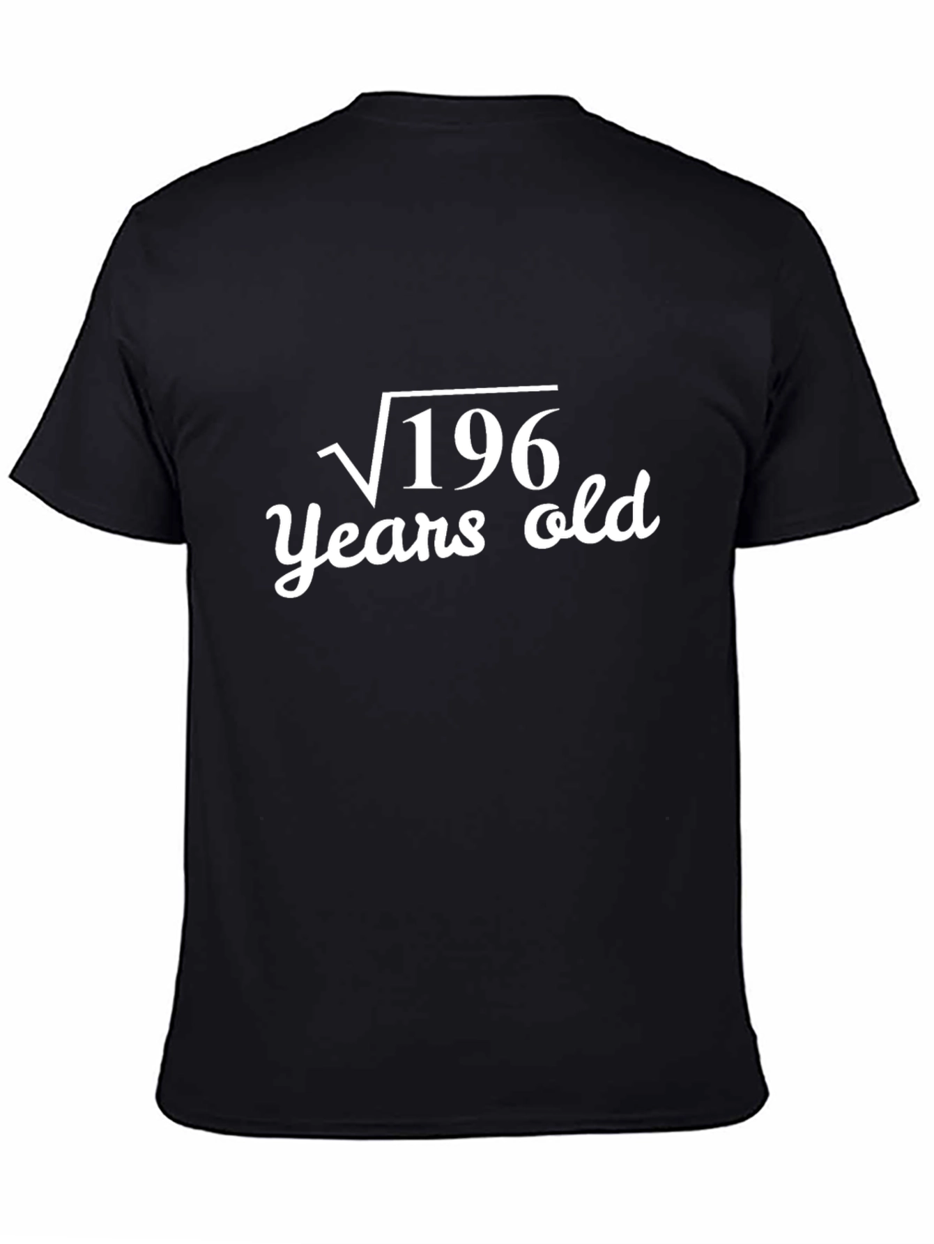 Funny Math Birthday T-Shirt - Root 196 Years Old