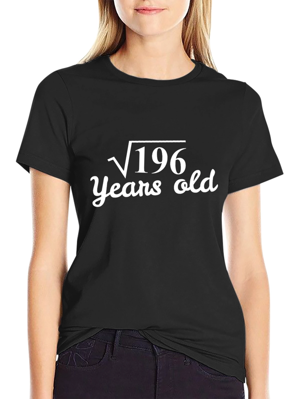 Funny Math Birthday T-Shirt - Root 196 Years Old