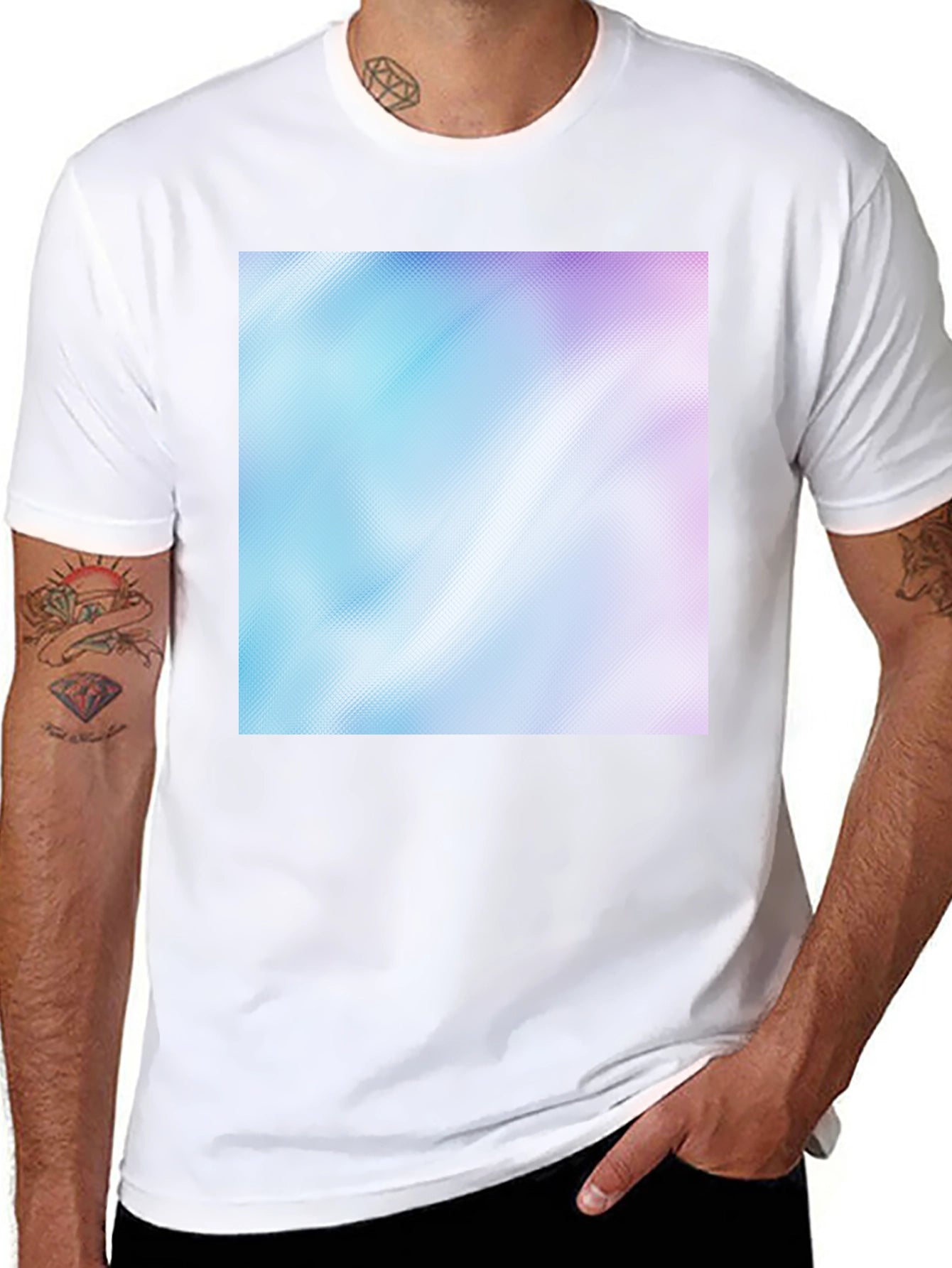 Abstract Gradient Graphic Tee - Modern Casual Style