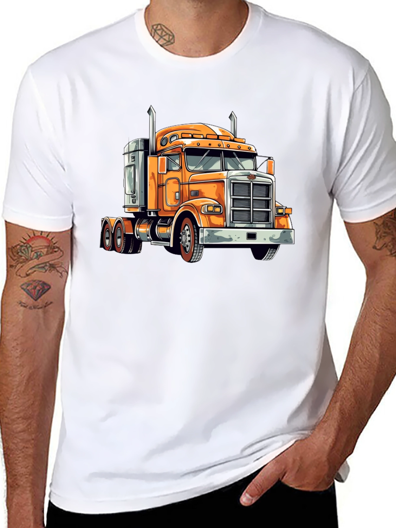 Truck Graphic T-Shirt - Bold Semi-Truck Design