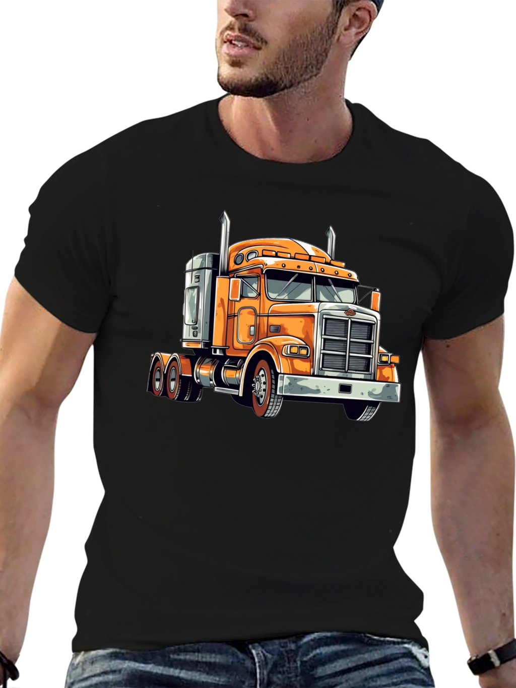 Truck Graphic T-Shirt - Bold Semi-Truck Design