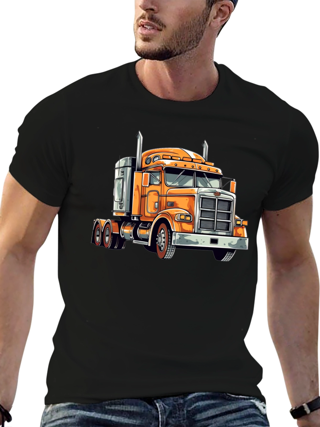 Truck Graphic T-Shirt - Bold Semi-Truck Design