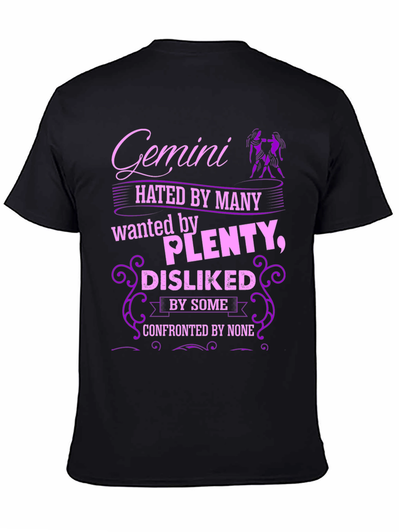 Gemini Zodiac Graphic T-Shirt - Hated by Many Wanted by Plenty