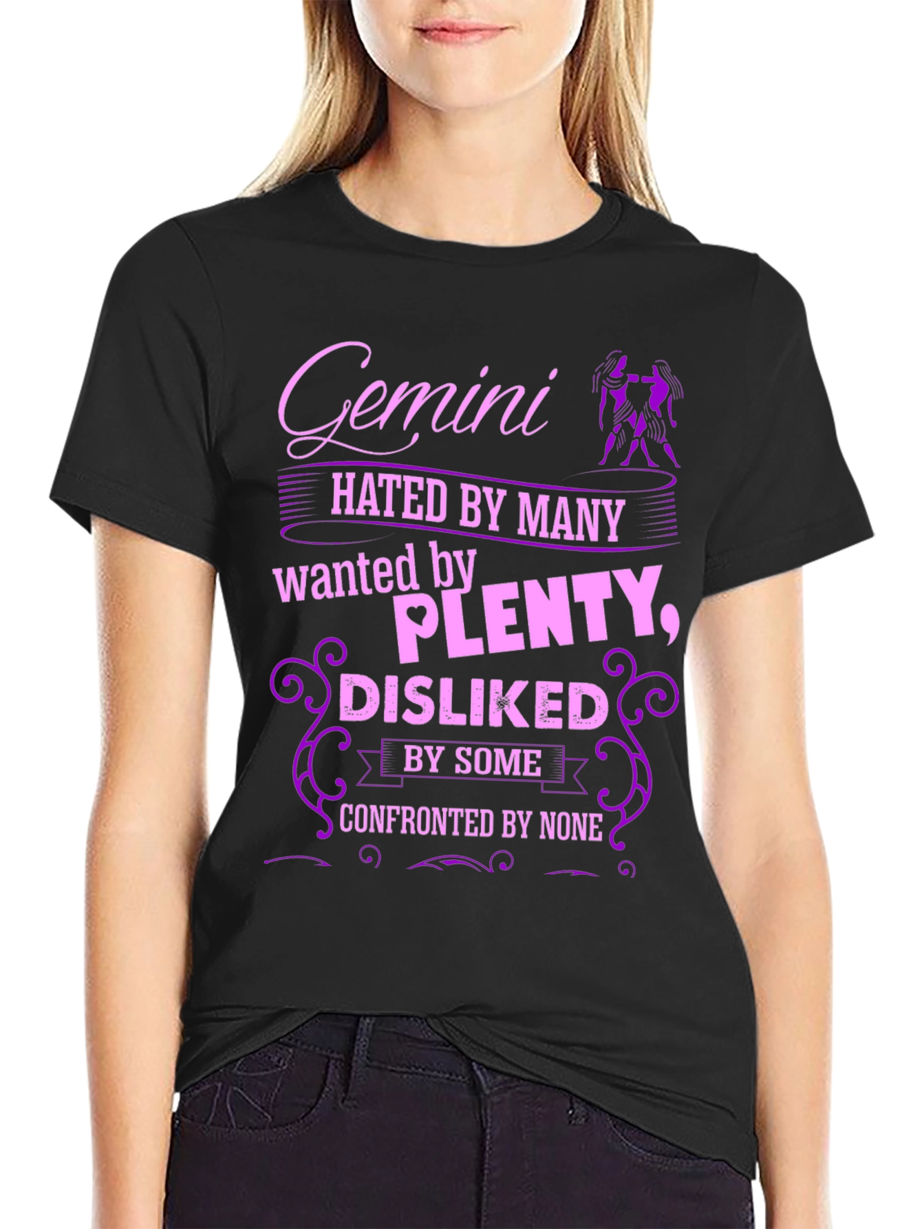 Gemini Zodiac Graphic T-Shirt - Hated by Many Wanted by Plenty