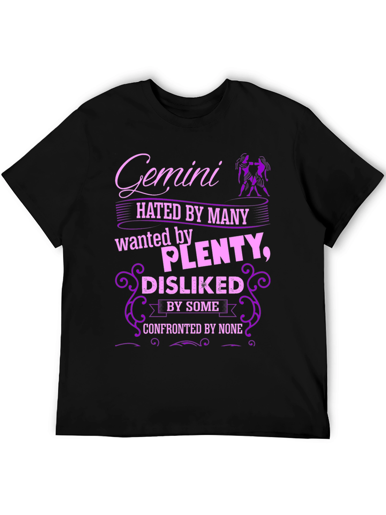 Gemini Zodiac Graphic T-Shirt - Hated by Many Wanted by Plenty