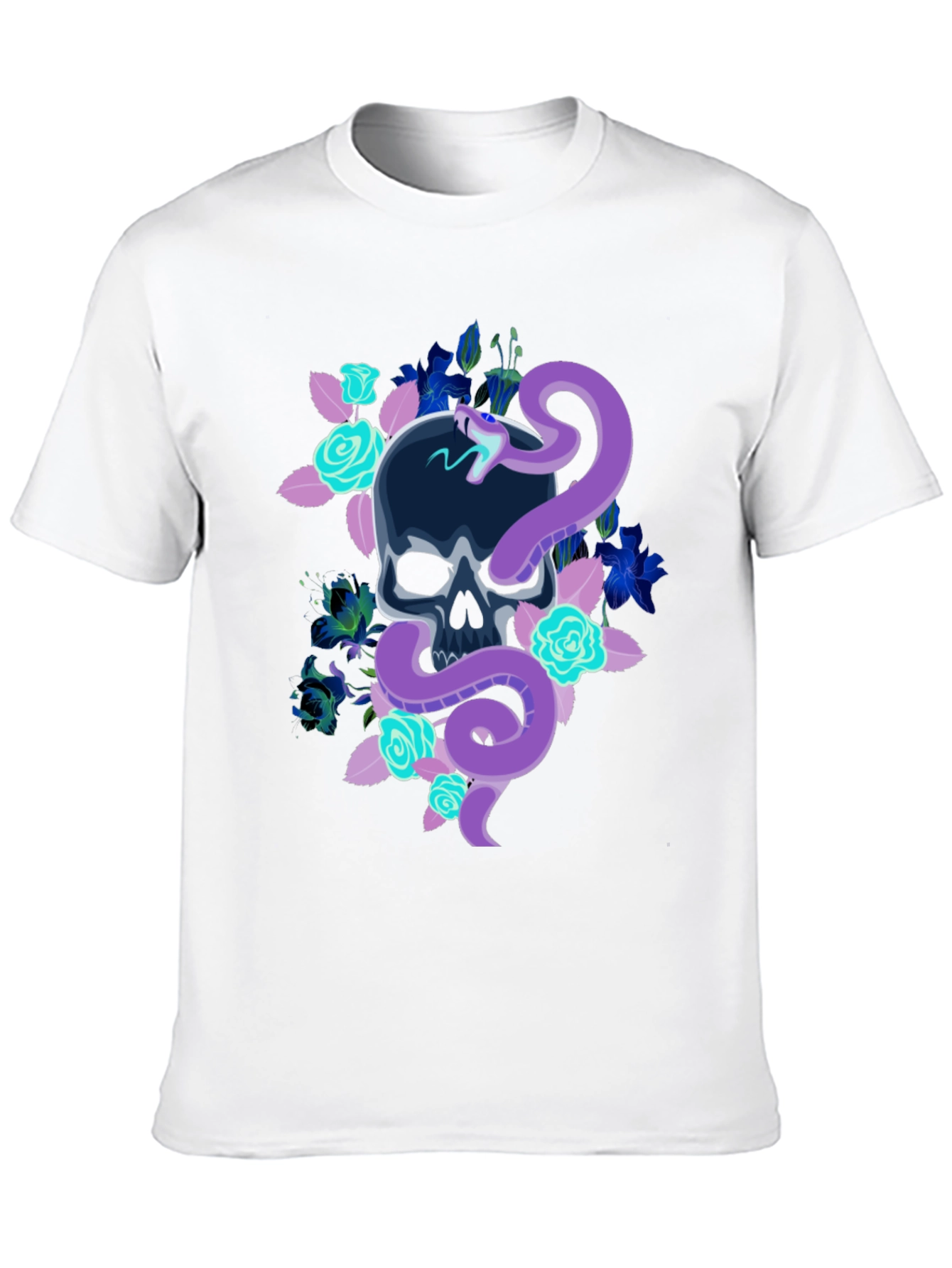 Skull & Snake Graphic T-Shirt