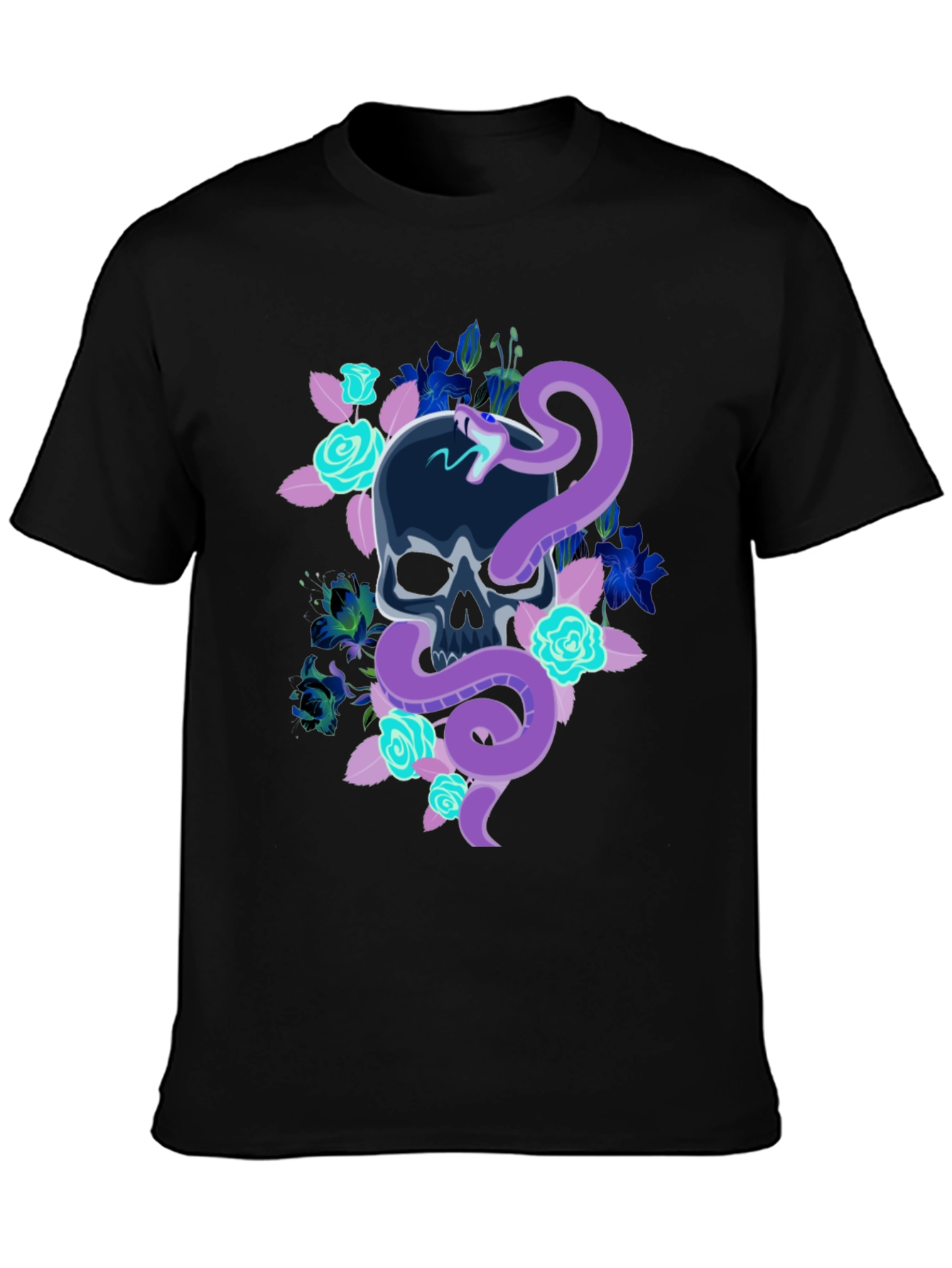 Skull & Snake Graphic T-Shirt