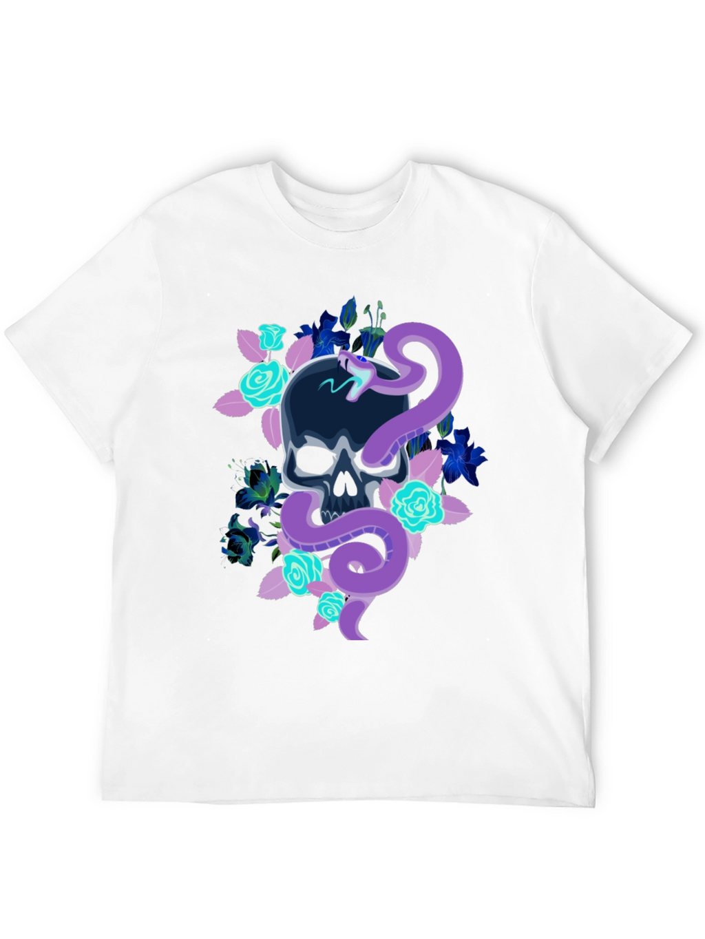 Skull & Snake Graphic T-Shirt