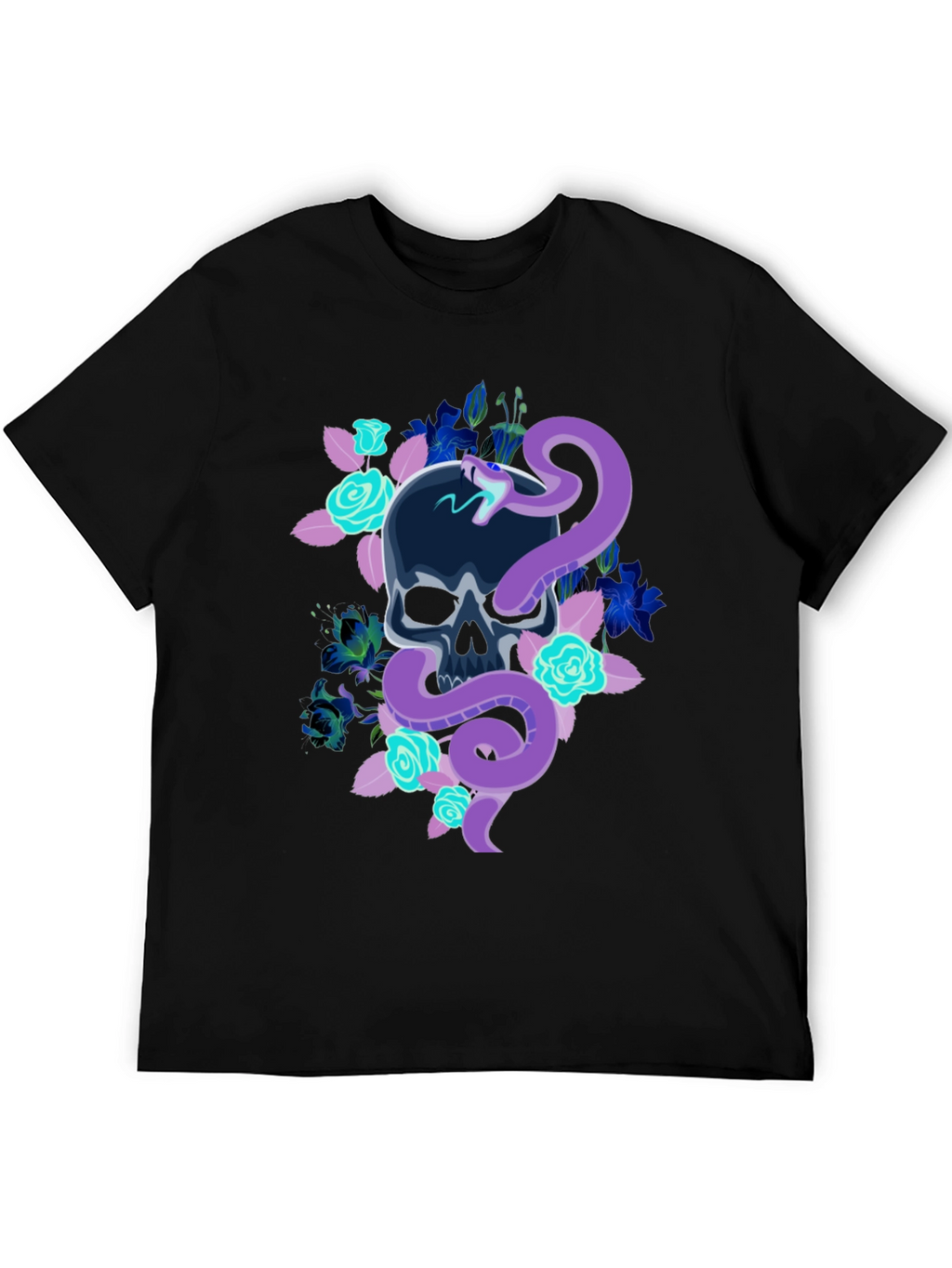 Skull & Snake Graphic T-Shirt