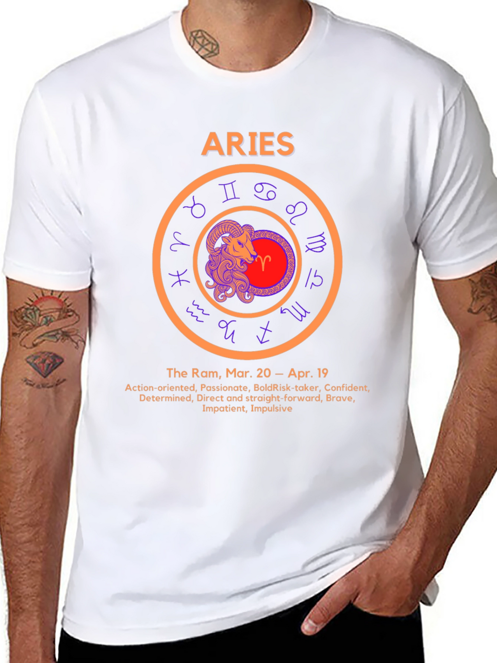 Aries Zodiac Sign T-Shirt