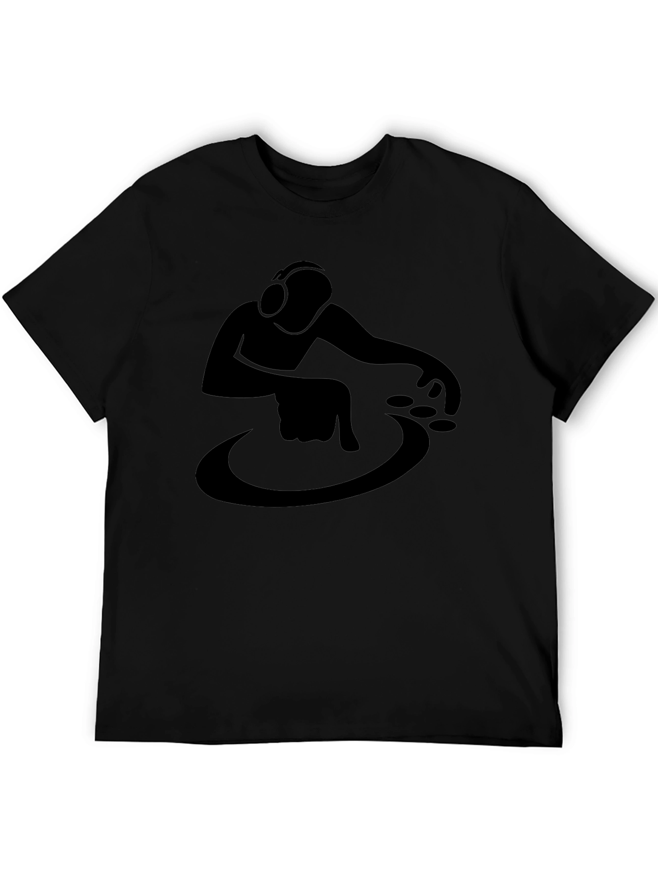 DJ Graphic Tee - Stylish Black Cotton T-Shirt