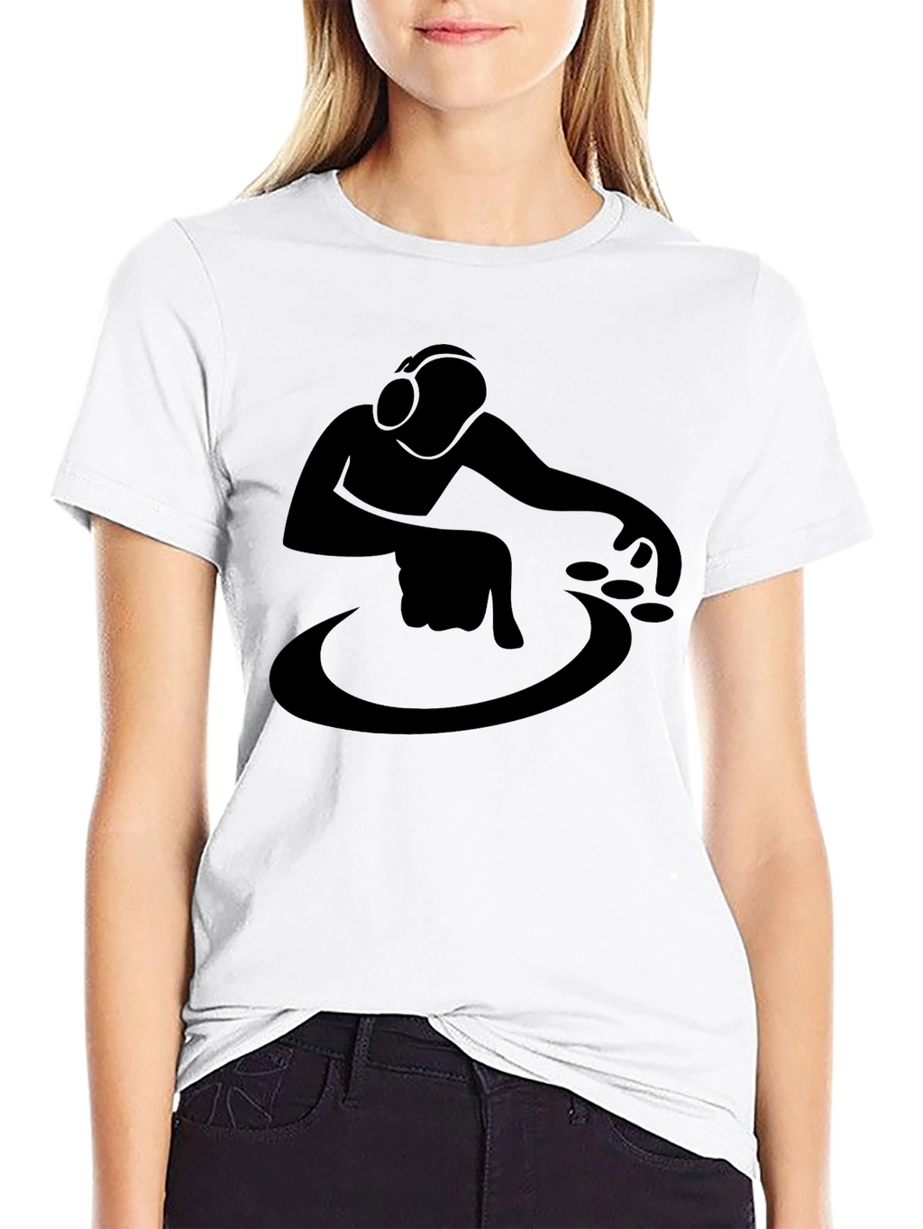 DJ Graphic Tee - Stylish Black Cotton T-Shirt