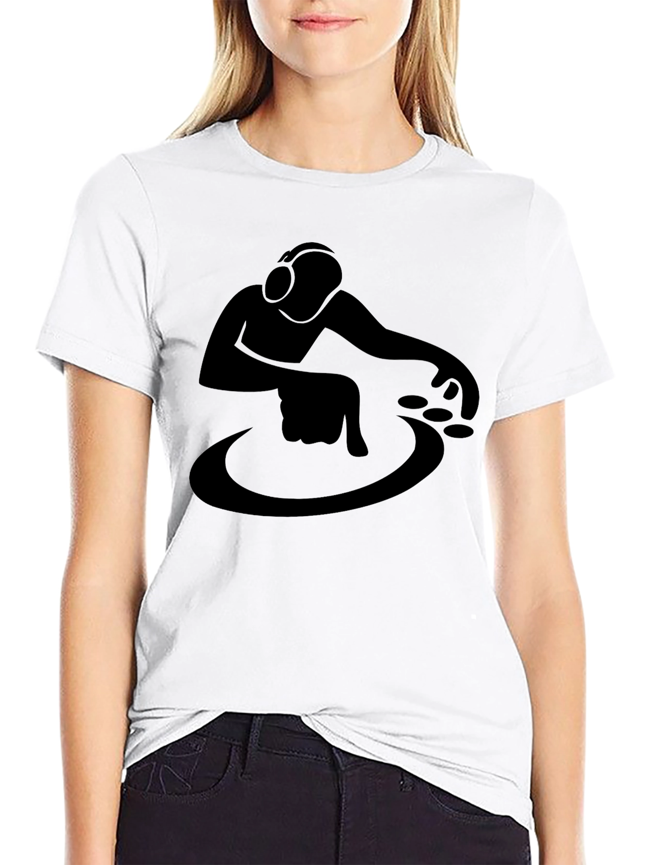 DJ Graphic Tee - Stylish Black Cotton T-Shirt