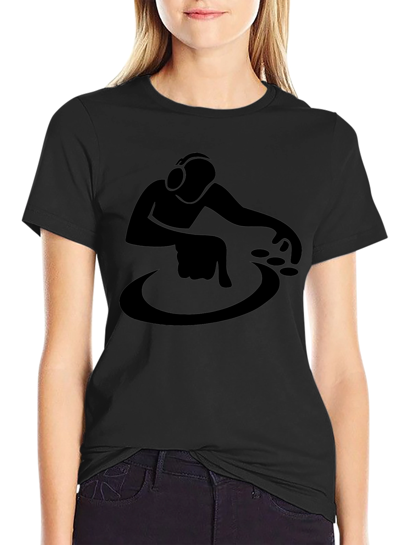 DJ Graphic Tee - Stylish Black Cotton T-Shirt