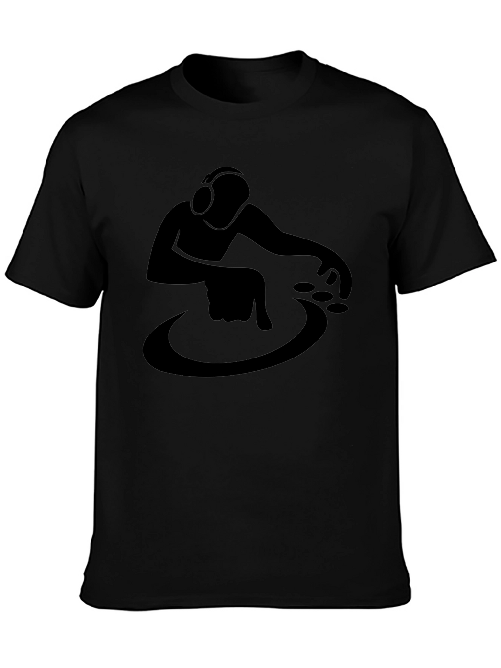 DJ Graphic Tee - Stylish Black Cotton T-Shirt