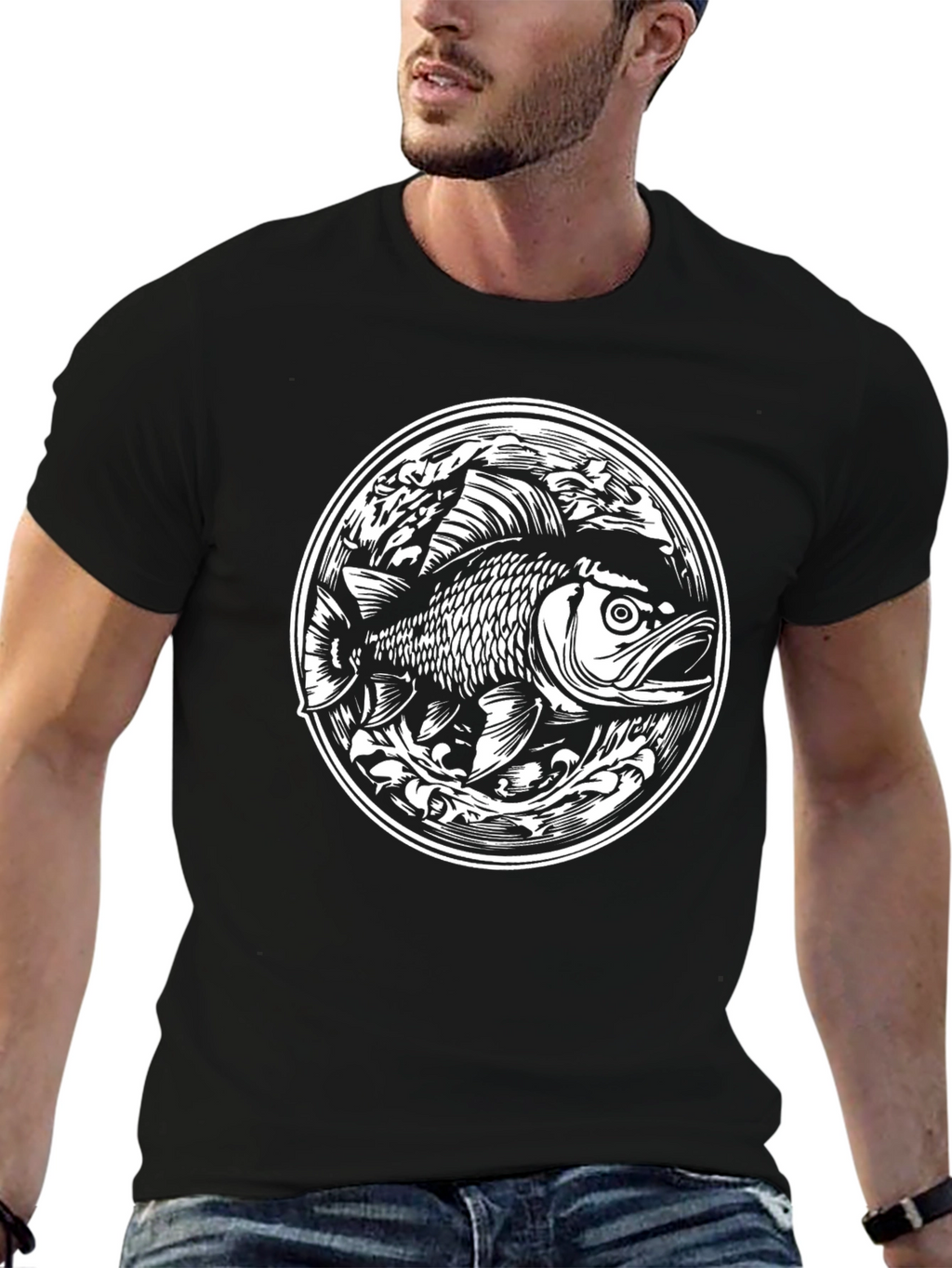 Black Fish Graphic Tee - Unique Style