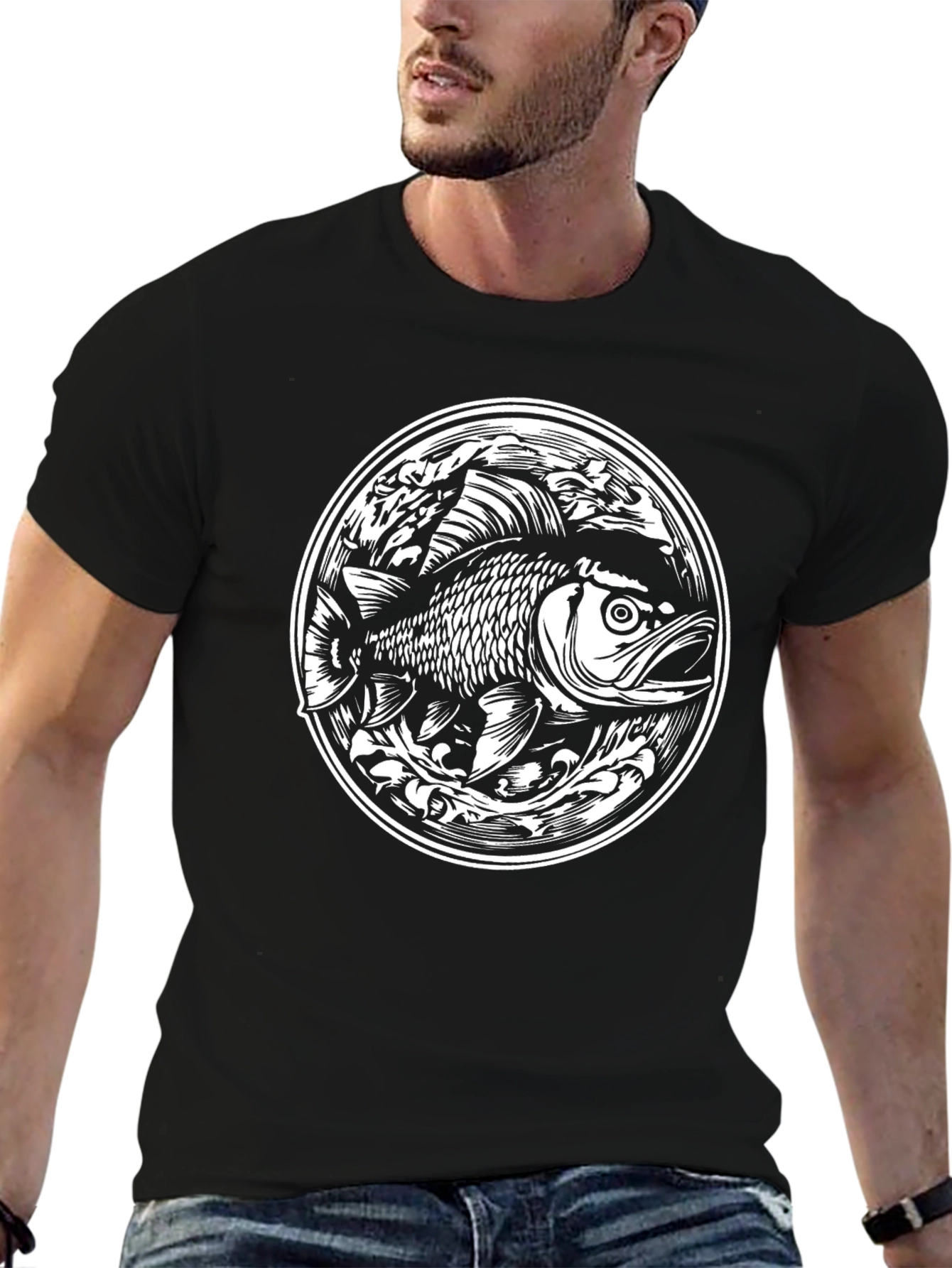 Black Fish Graphic Tee - Unique Style