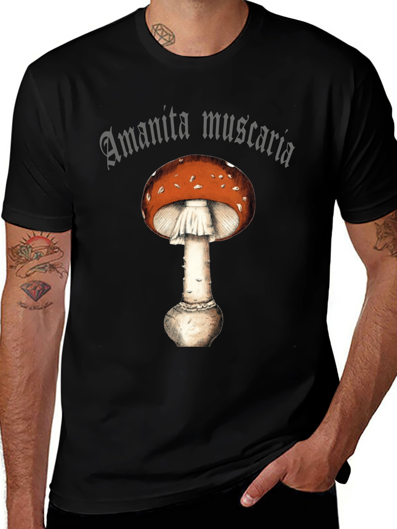 Amanita Muscaria Graphic Tee -  Fly Agaric Mushroom Shirt