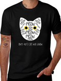 90s Cats T-Shirt - Meow Cat Face Tee
