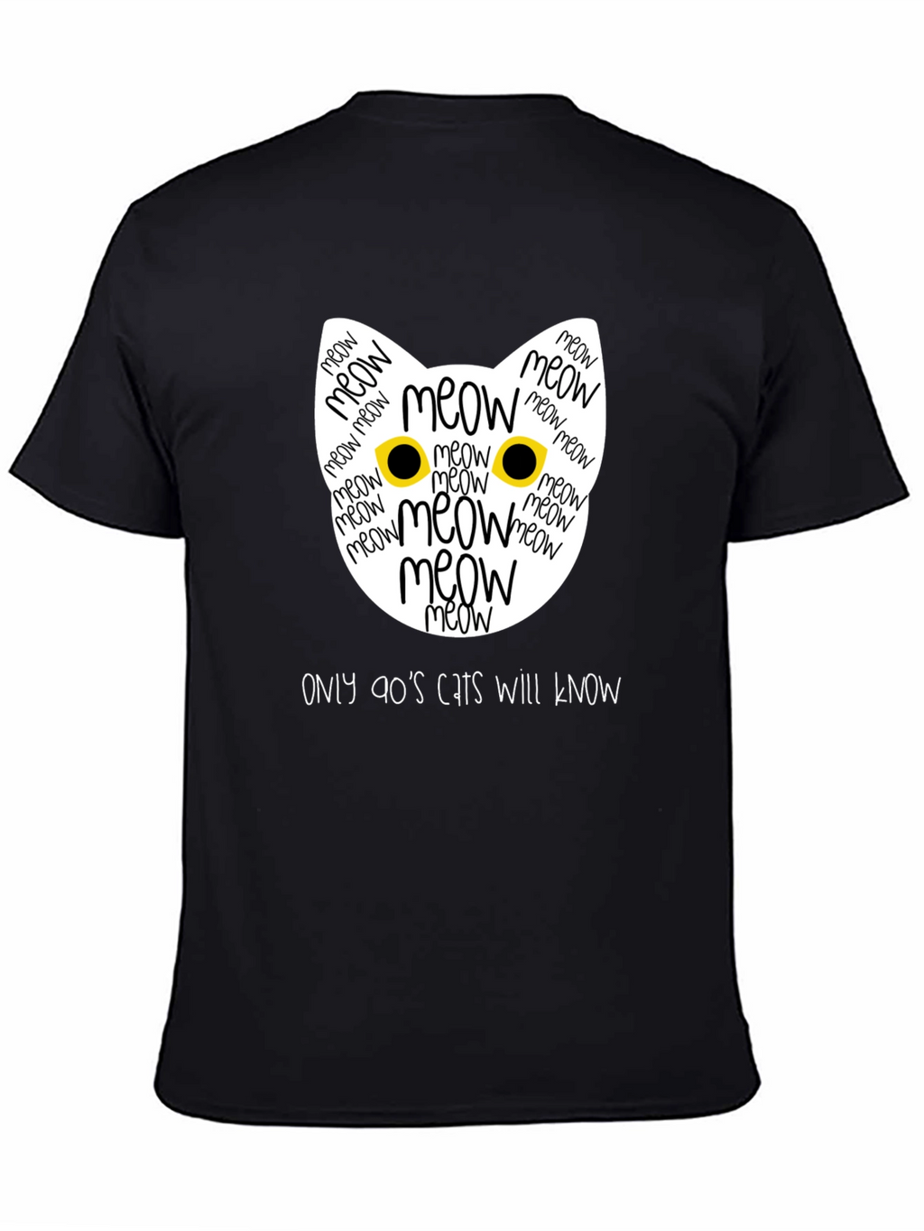 90s Cats T-Shirt - Meow Cat Face Tee