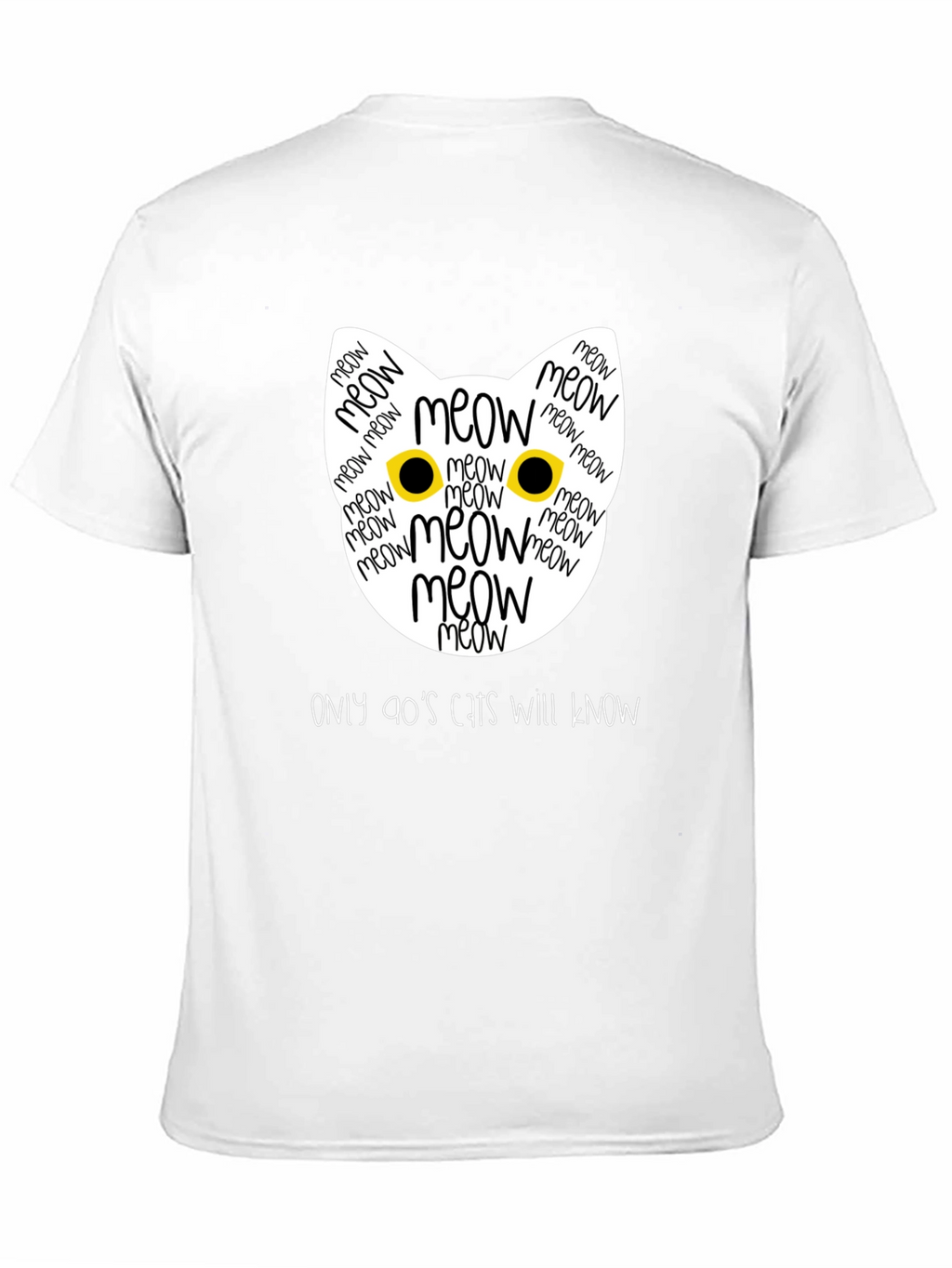 90s Cats T-Shirt - Meow Cat Face Tee