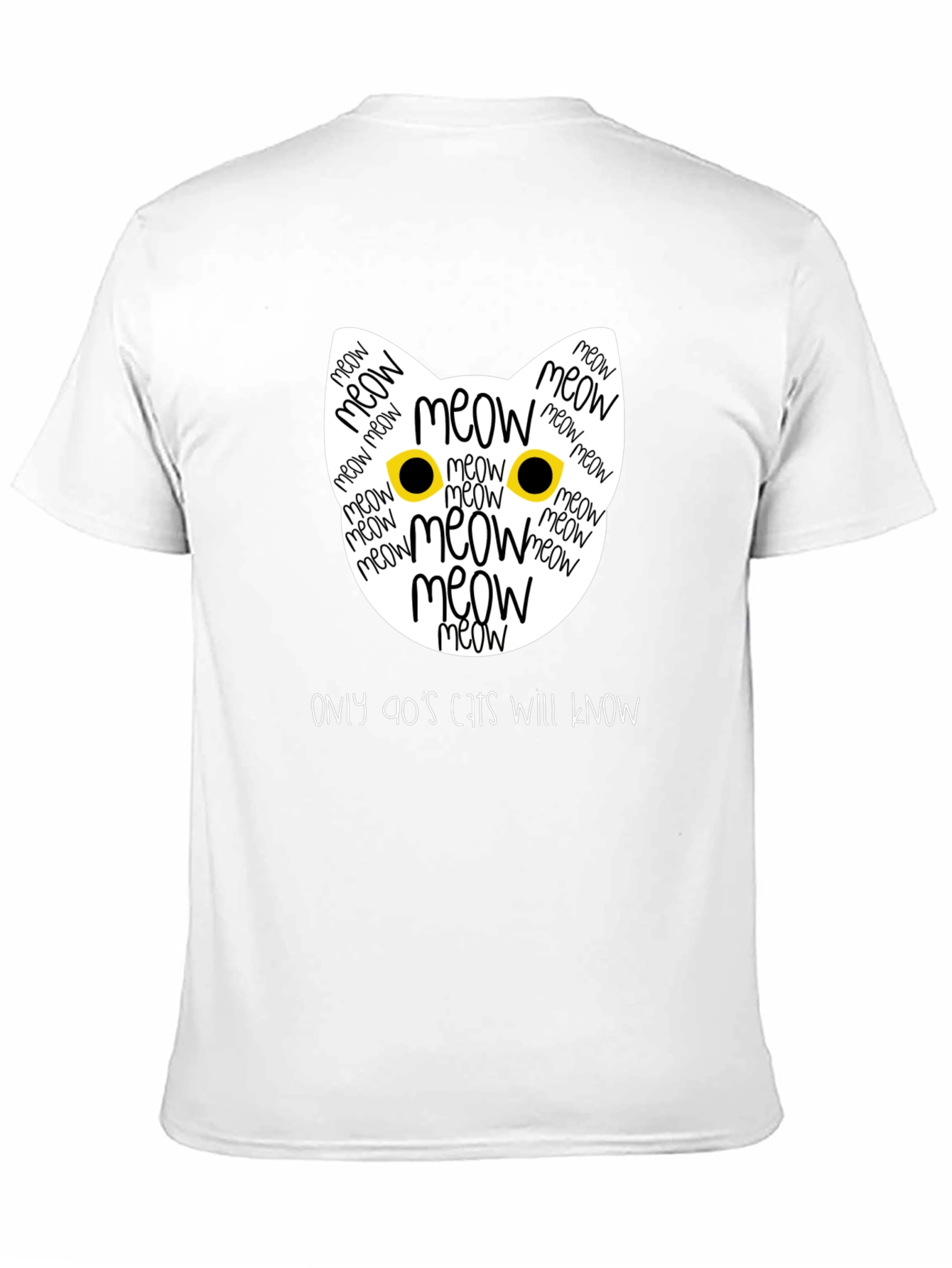 90s Cats T-Shirt - Meow Cat Face Tee