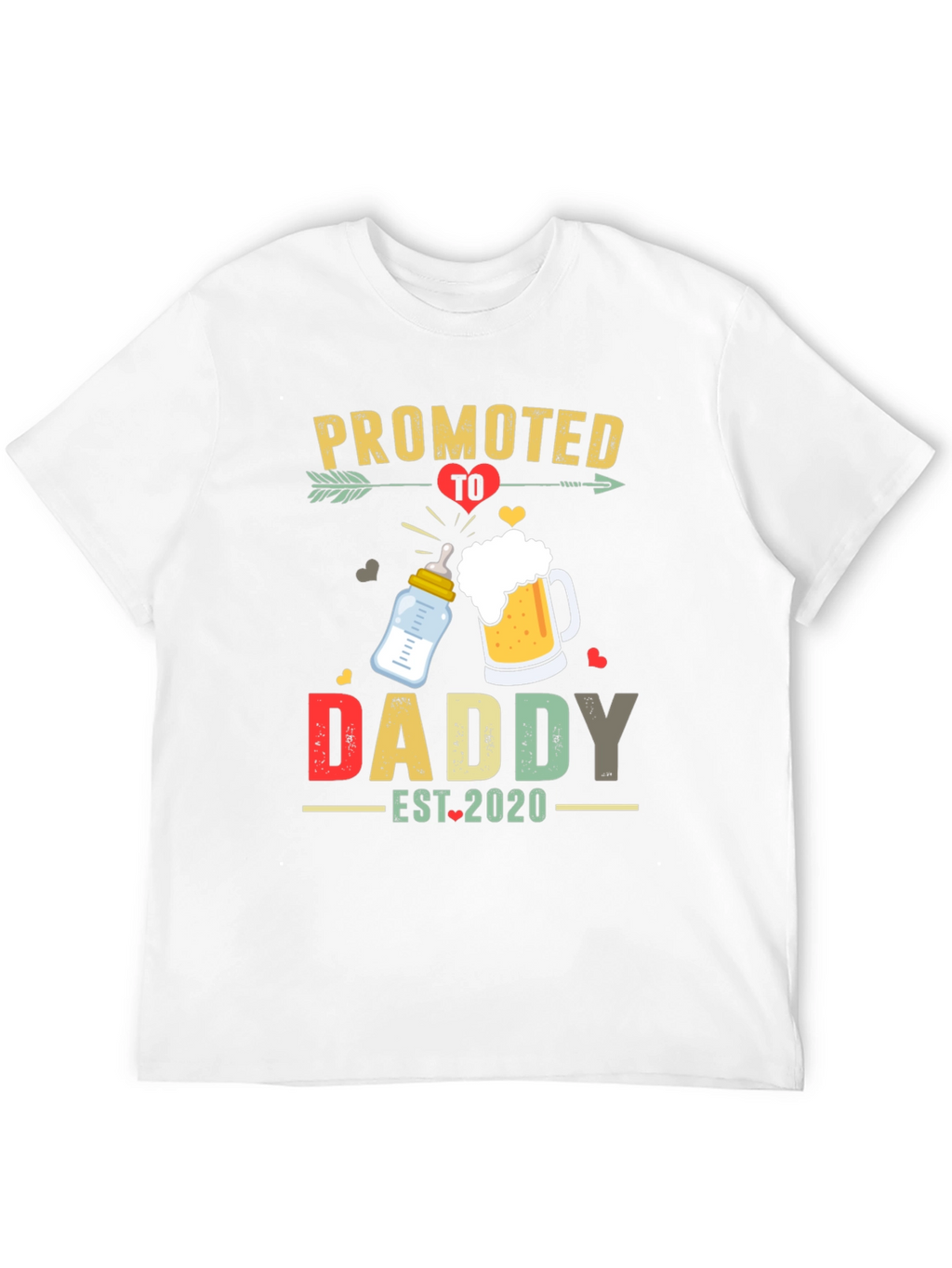 Promoted To Daddy Est. 2020 Mens Black T-Shirt