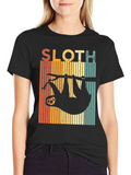 Retro Sloth Graphic Tee