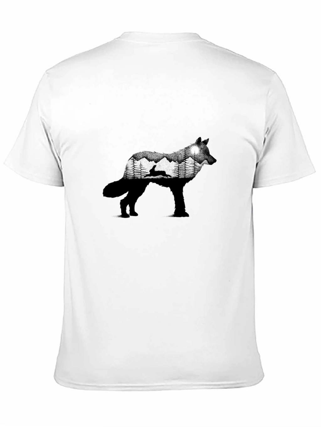 Wolf Silhouette Nature Graphic Tee