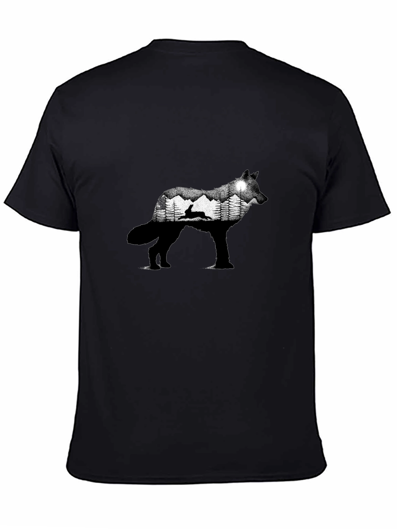 Wolf Silhouette Nature Graphic Tee
