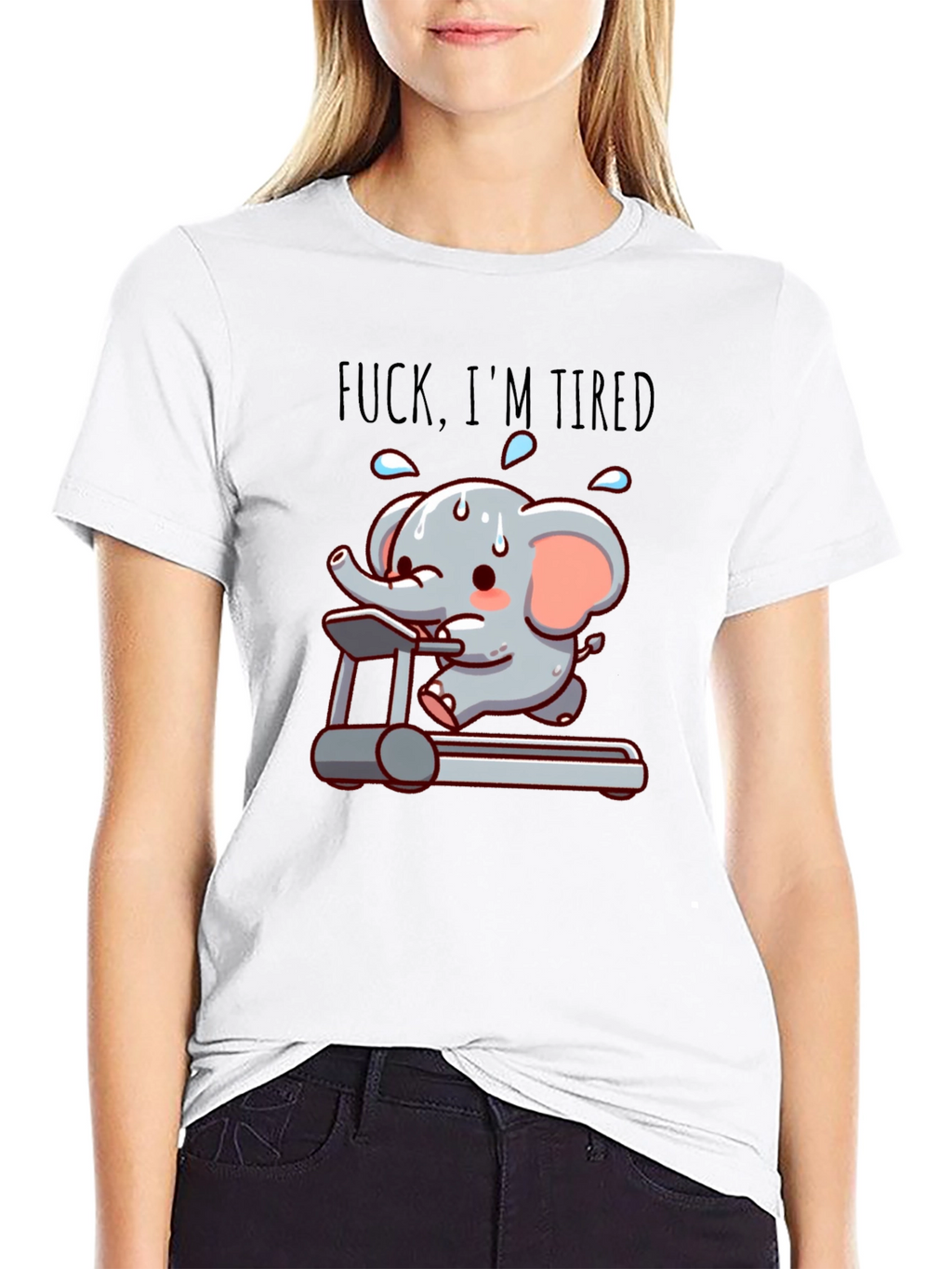 Funny Tired Elephant Gym T-Shirt