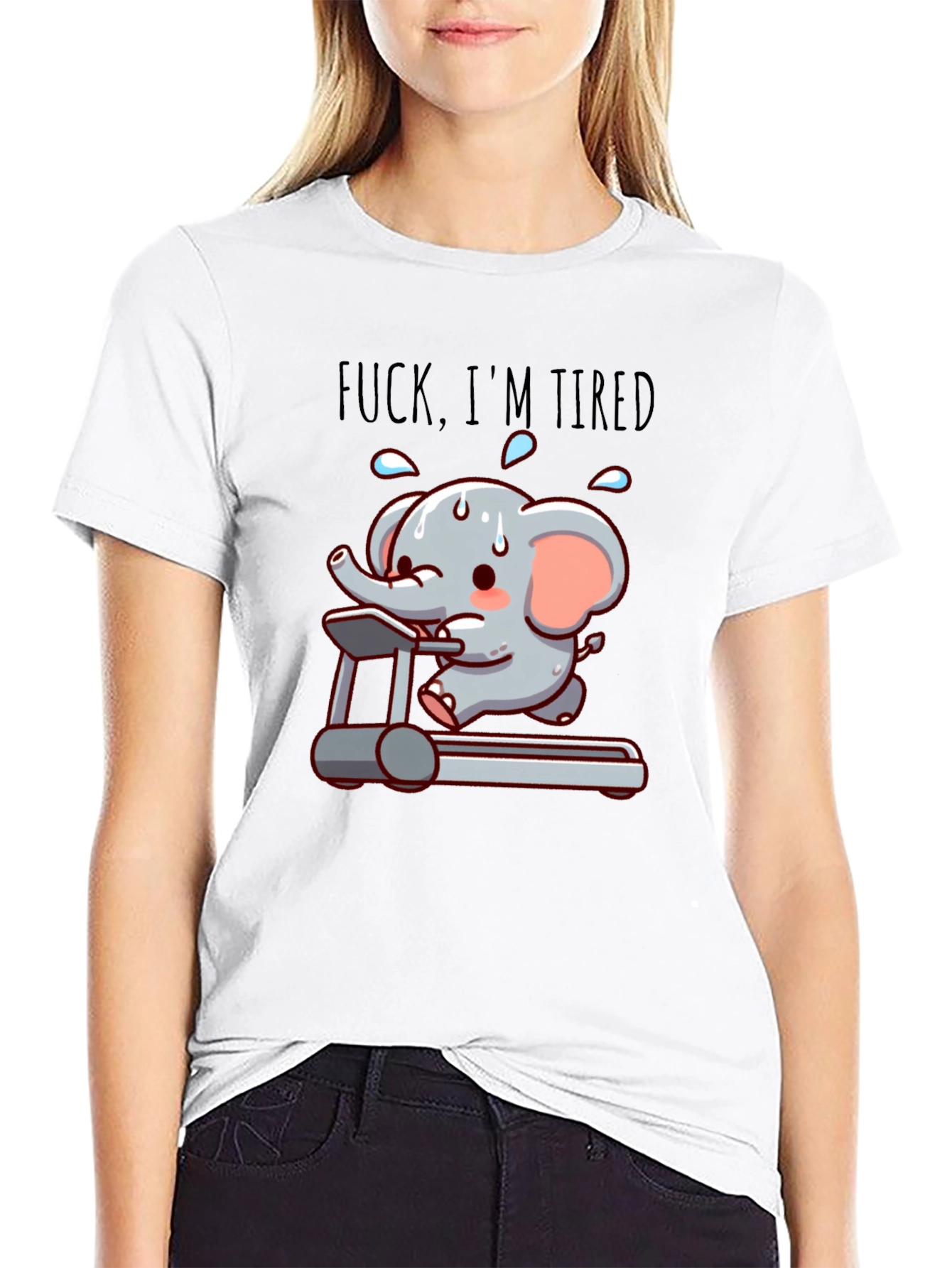 Funny Tired Elephant Gym T-Shirt