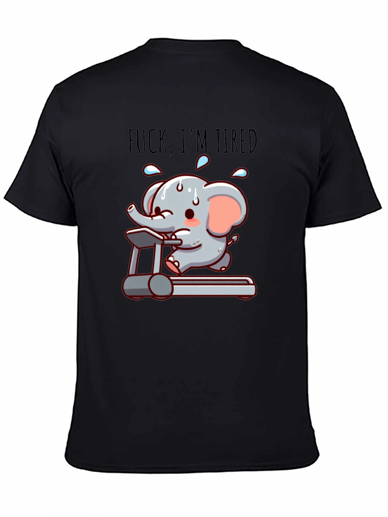 Funny Tired Elephant Gym T-Shirt