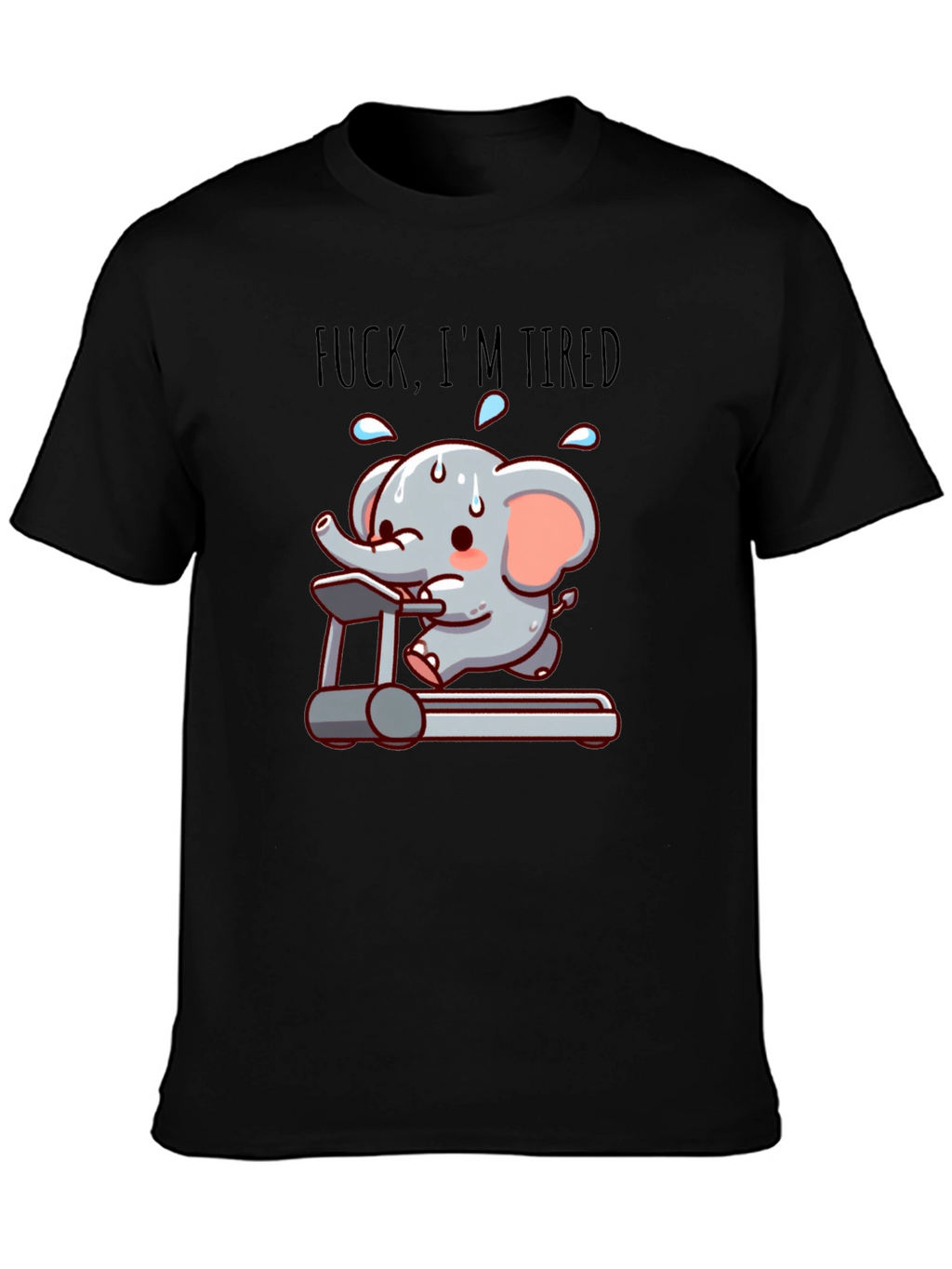 Funny Tired Elephant Gym T-Shirt