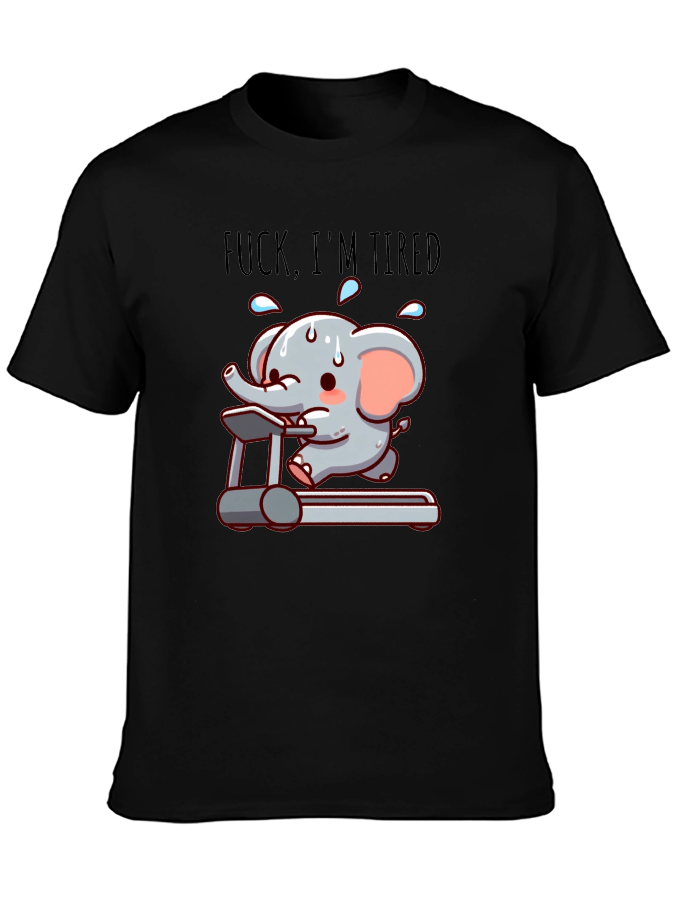 Funny Tired Elephant Gym T-Shirt