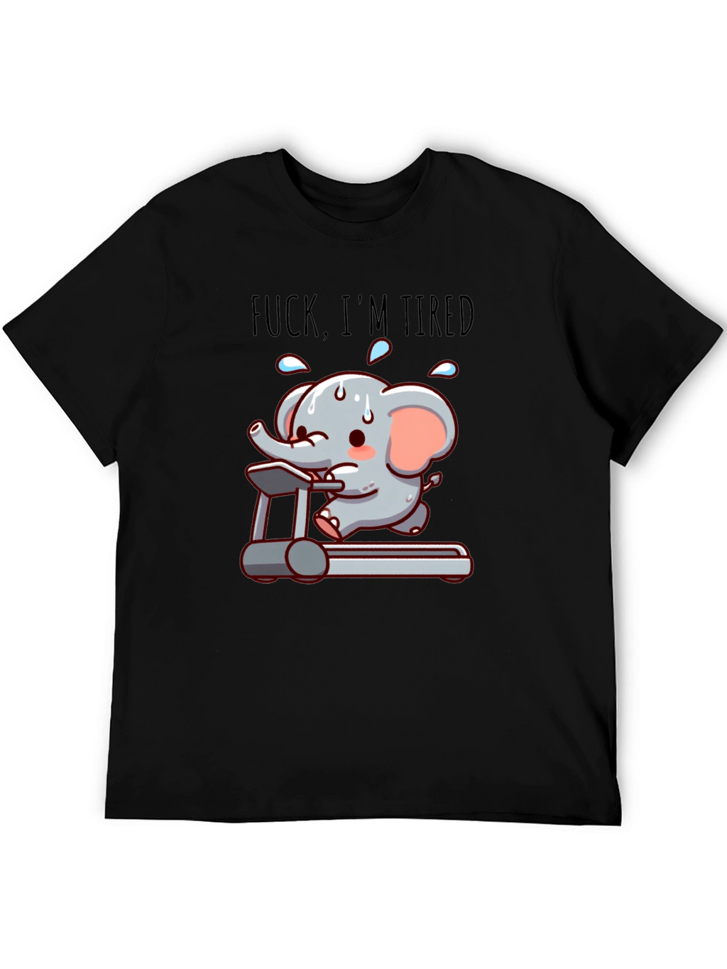 Funny Tired Elephant Gym T-Shirt