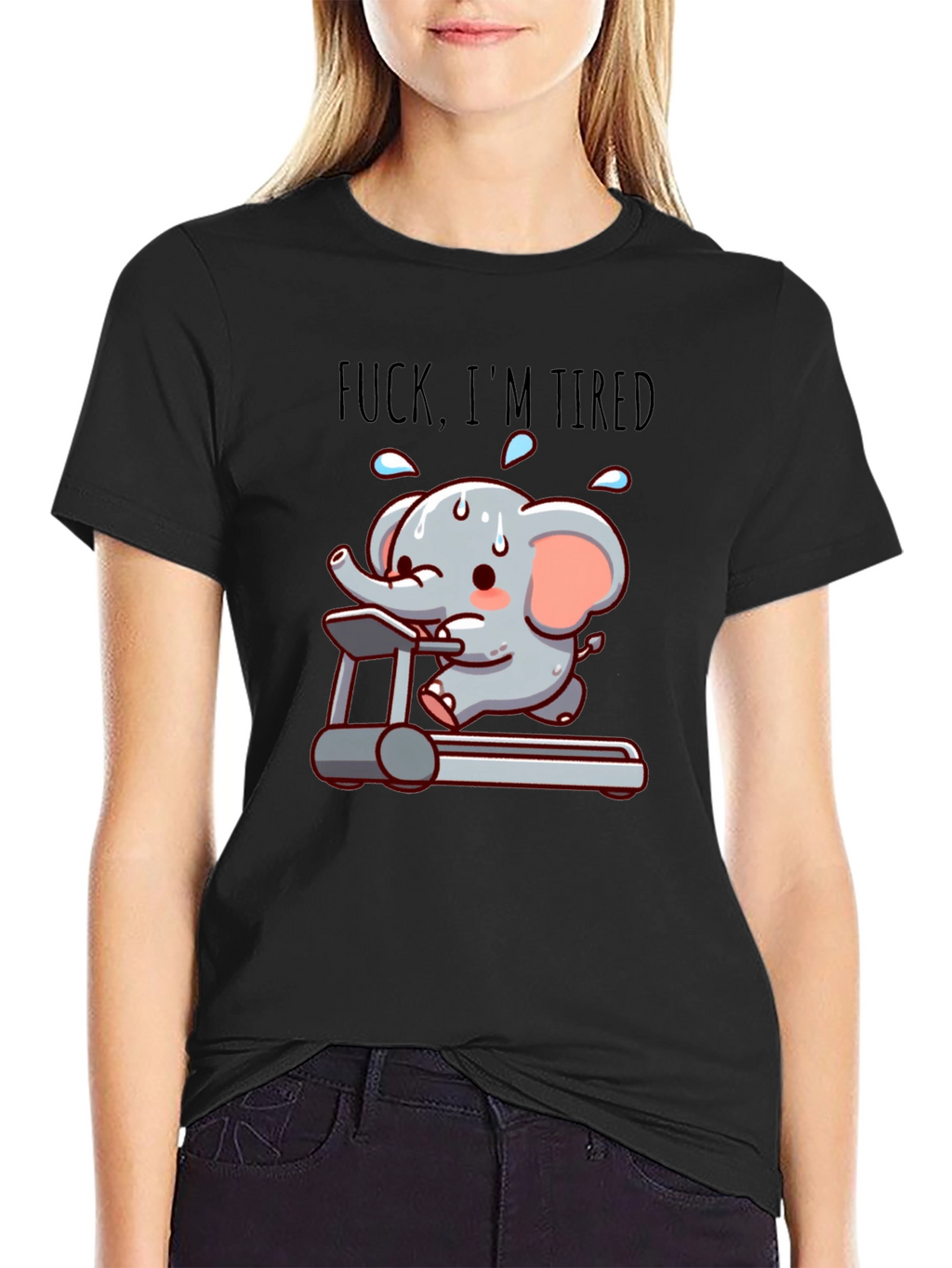 Funny Tired Elephant Gym T-Shirt
